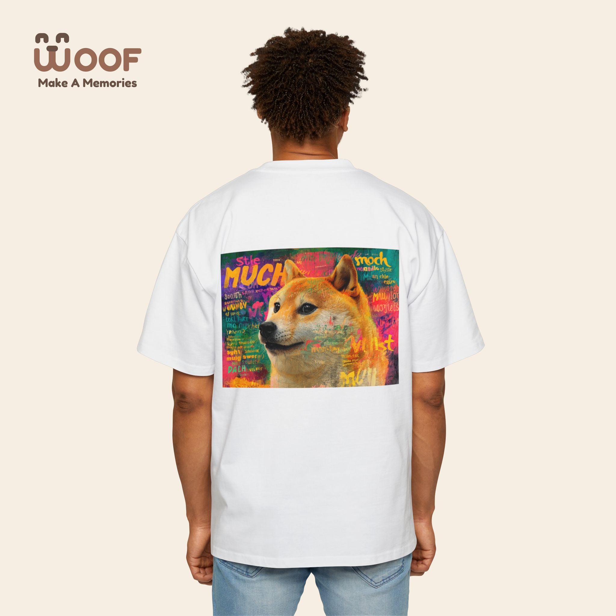 Men's Heavy Oversized Dog Graphic Tee, Cool Casual Wear, Pet Lover Gift, Dog Meme Lover Shirt, Oversized Fashion Tee, Gift for Dog Owners