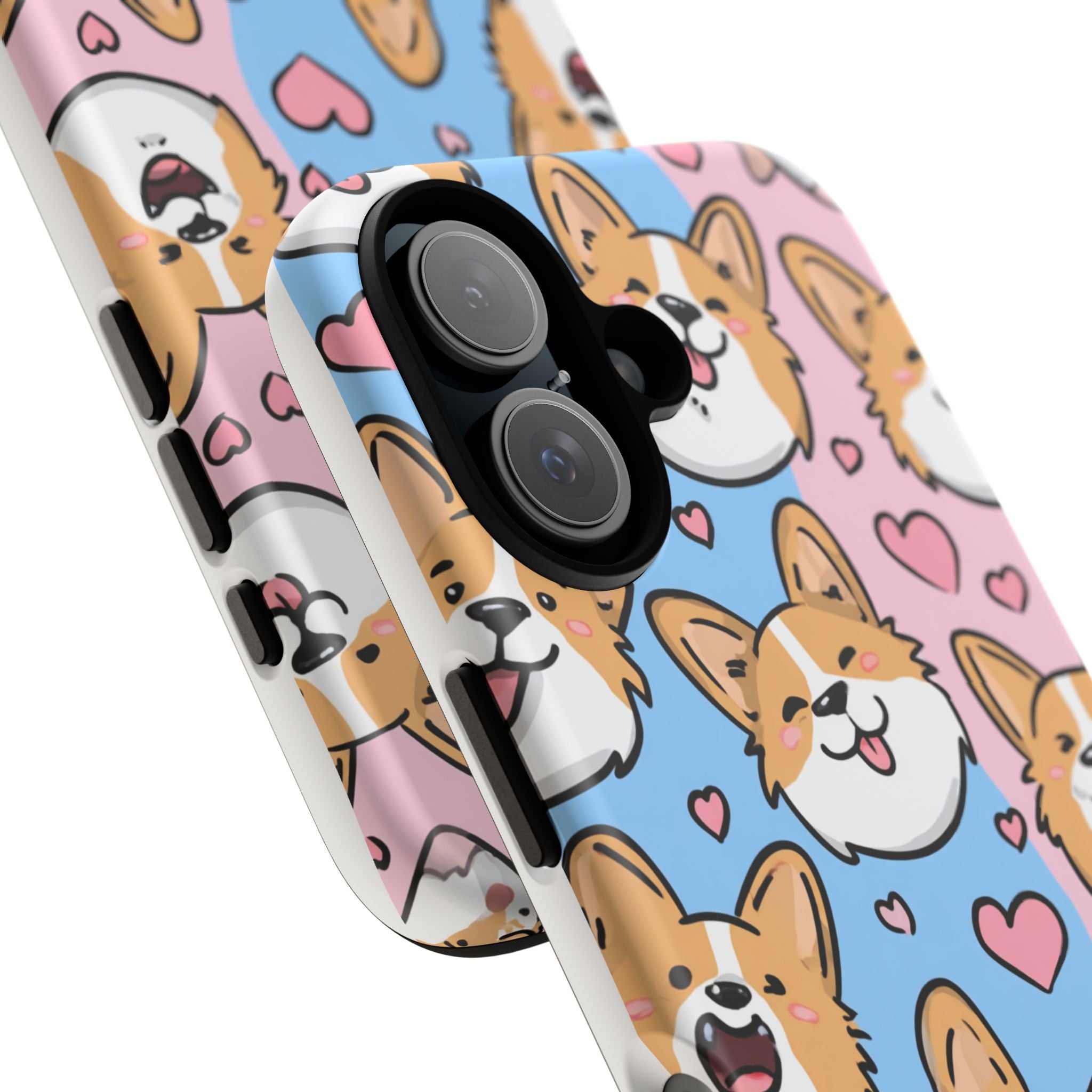 Cute Corgi Phone Case – Fun & Playful Protection with Love Hearts