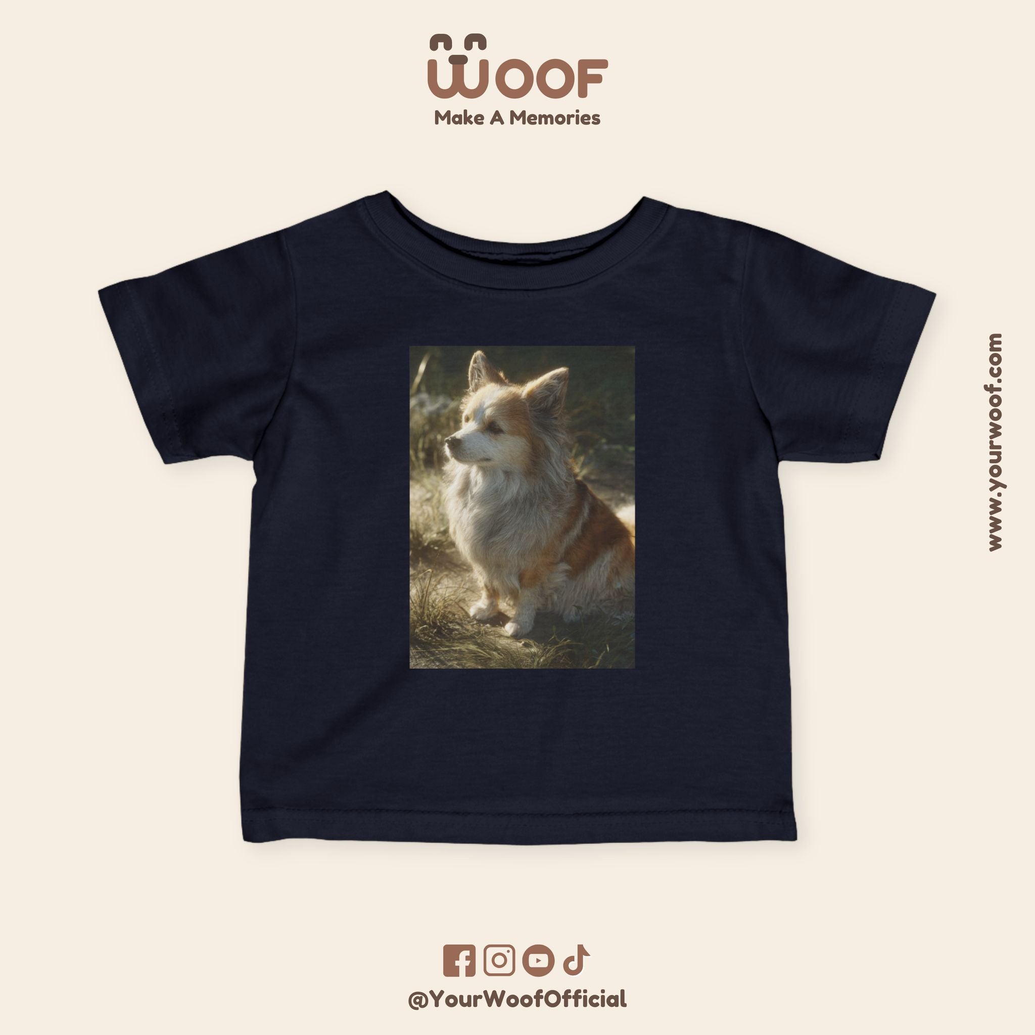 Cute Corgi Baby T-Shirt, Toddler Tee, Infant Jersey Shirt, Dog Lover Gift, Kids Apparel, Pet-Themed Clothing