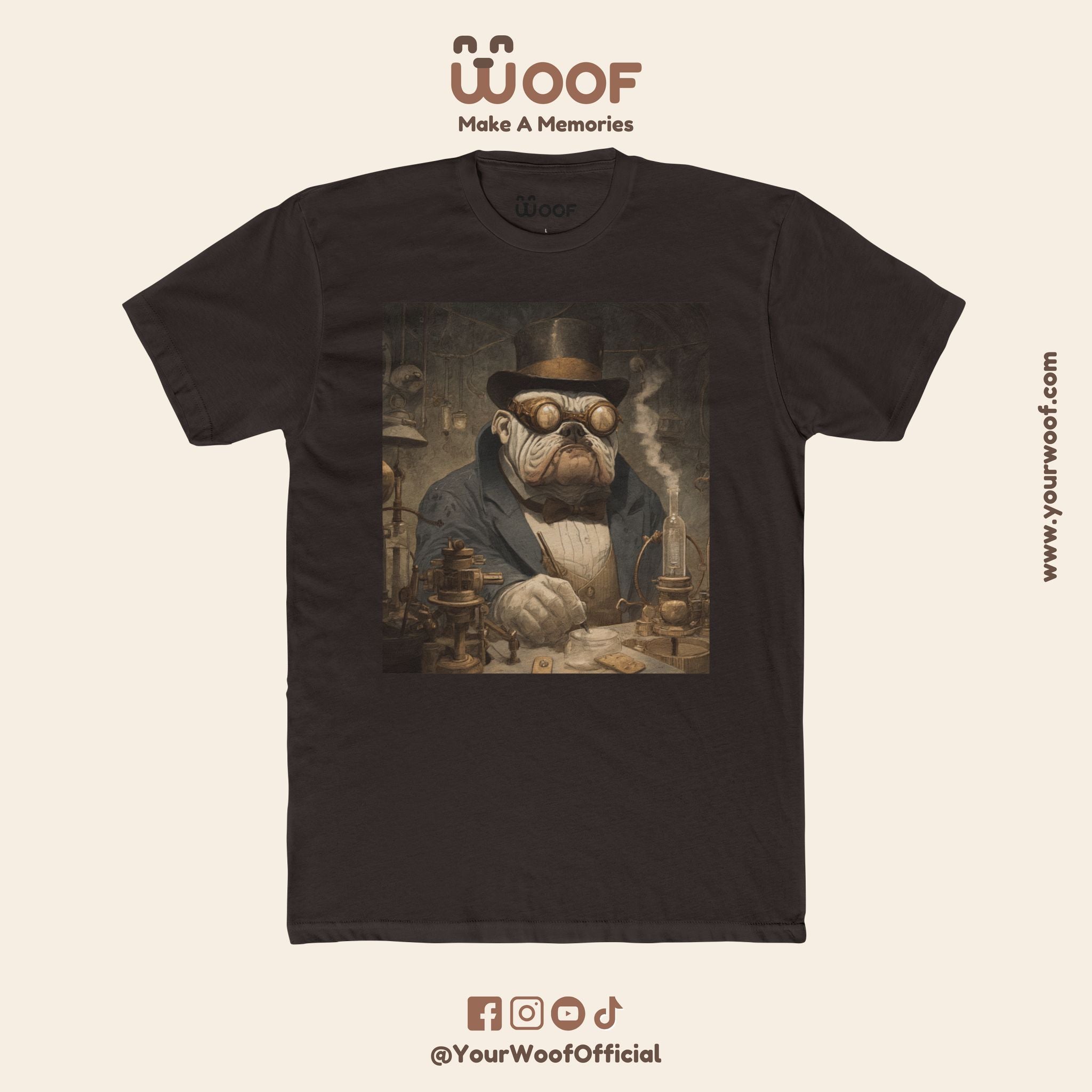 Steampunk Animal Tee, Unisex Shirt, Graphic Tee, Dog Lover Gift, Cool Casual Wear, Unique Art Apparel