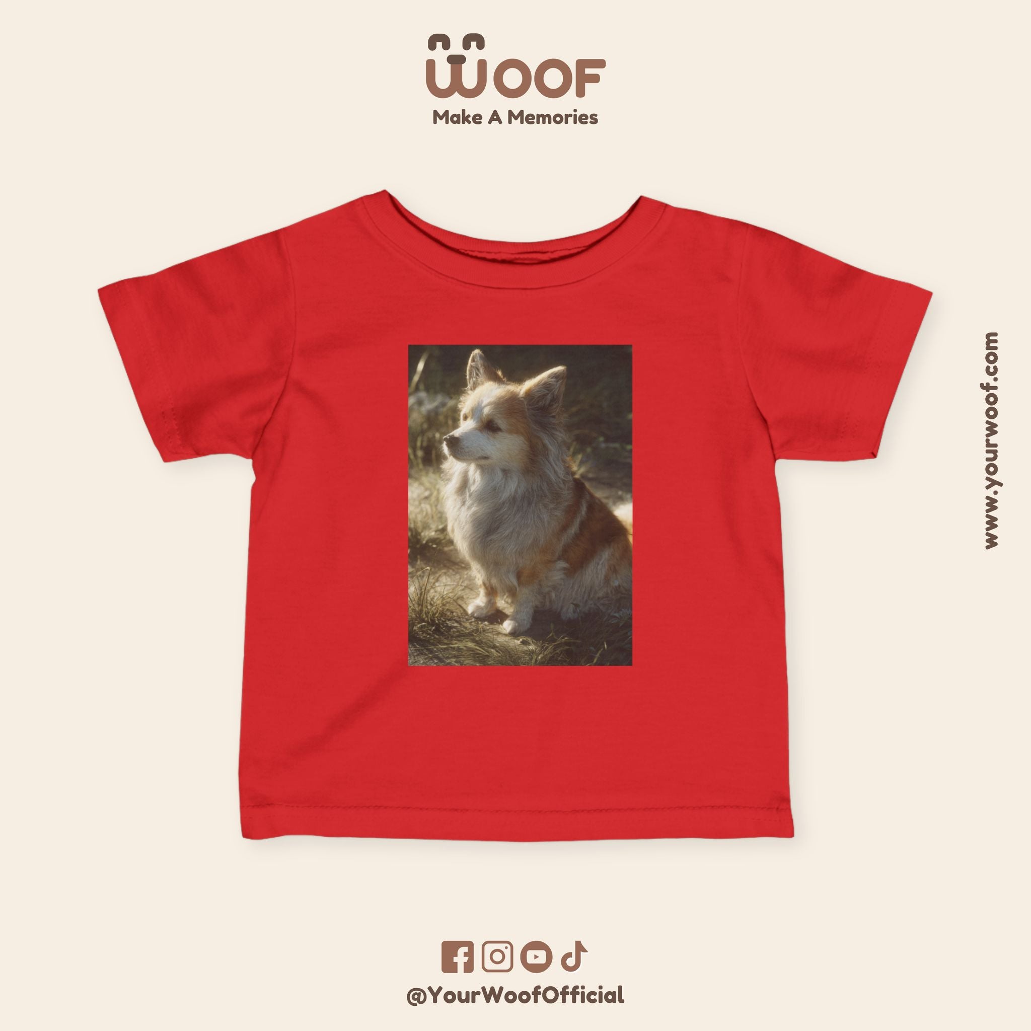 Cute Corgi Baby T-Shirt, Toddler Tee, Infant Jersey Shirt, Dog Lover Gift, Kids Apparel, Pet-Themed Clothing