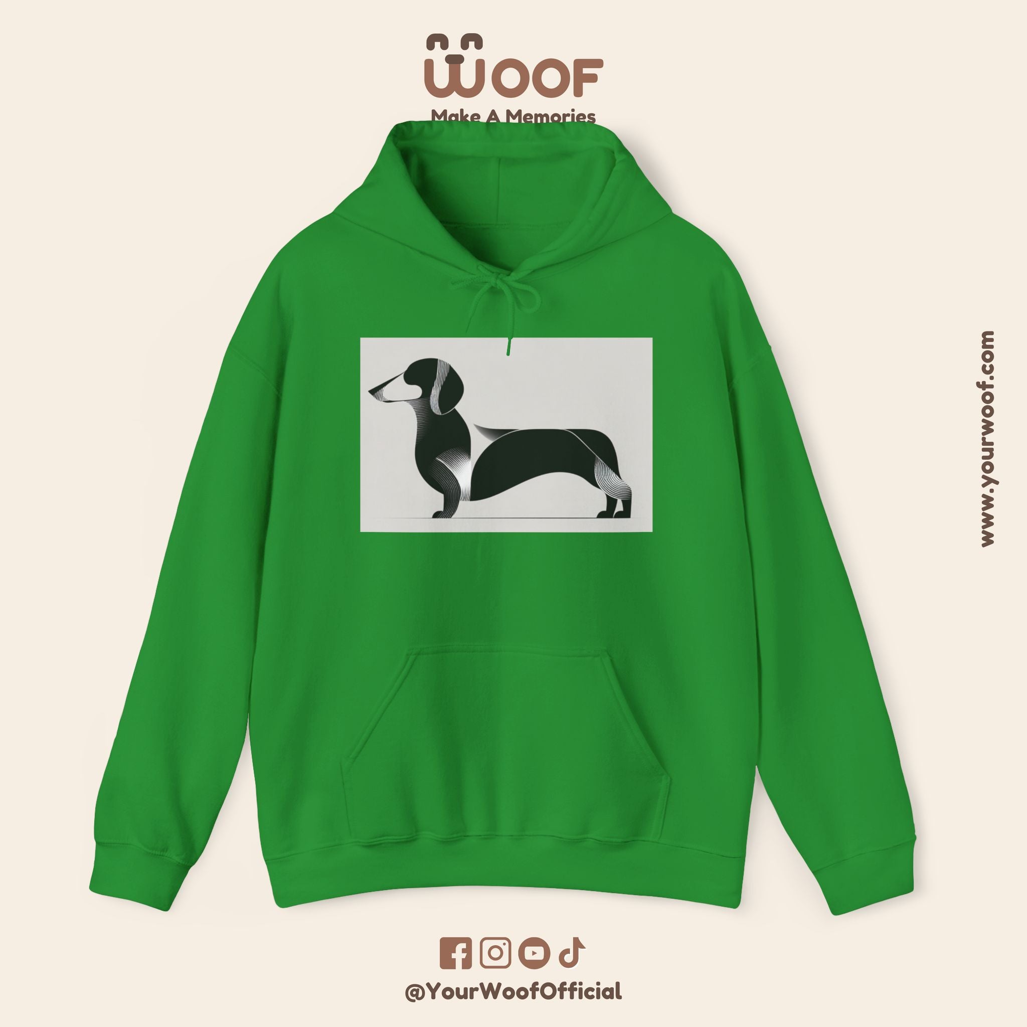 Dachshund Love Unisex Hoodie - Cozy Dog Lover Sweatshirt