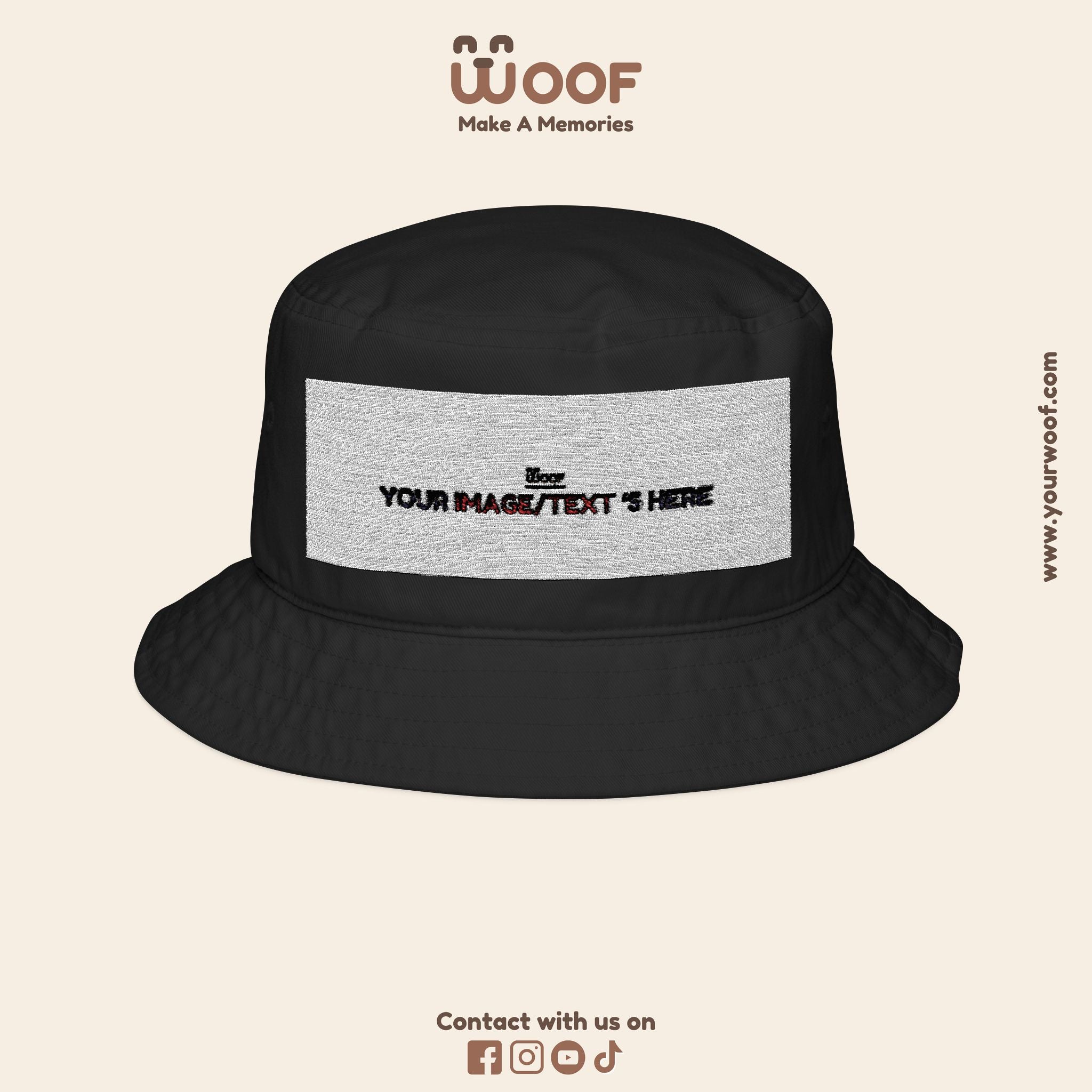 Woof Bucket Hat – Dog Lover Gift, Summer Accessory, Outdoor Fun Hat, Pet Parent Fashion, Cool Casual Style