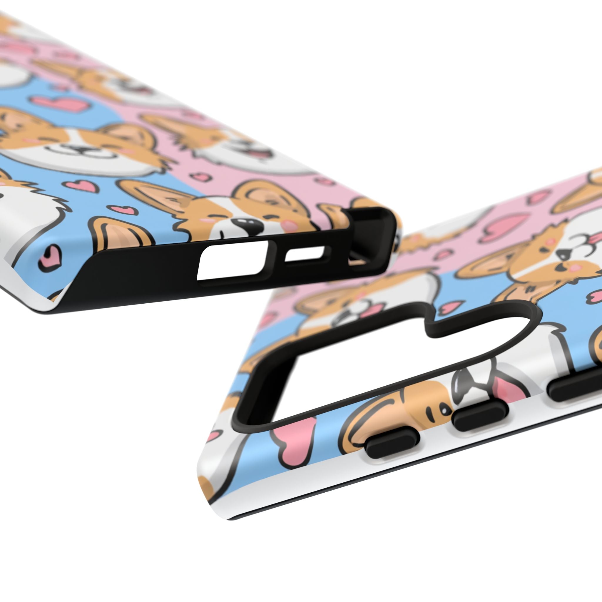 Cute Corgi Phone Case – Fun & Playful Protection with Love Hearts