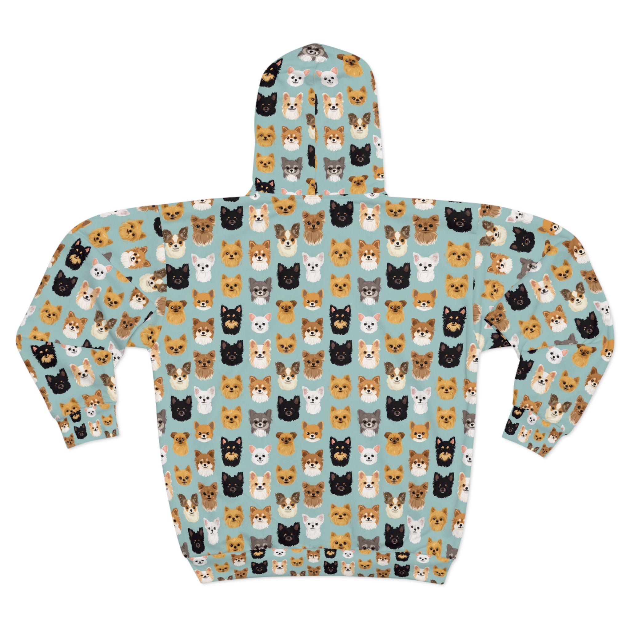 Cute Cat Pattern Unisex Zip Hoodie, Cozy Pet Lover's Sweatshirt, Gift for Cat Lovers, Unique Animal Print Hoodie, Perfect for Everyday Wear