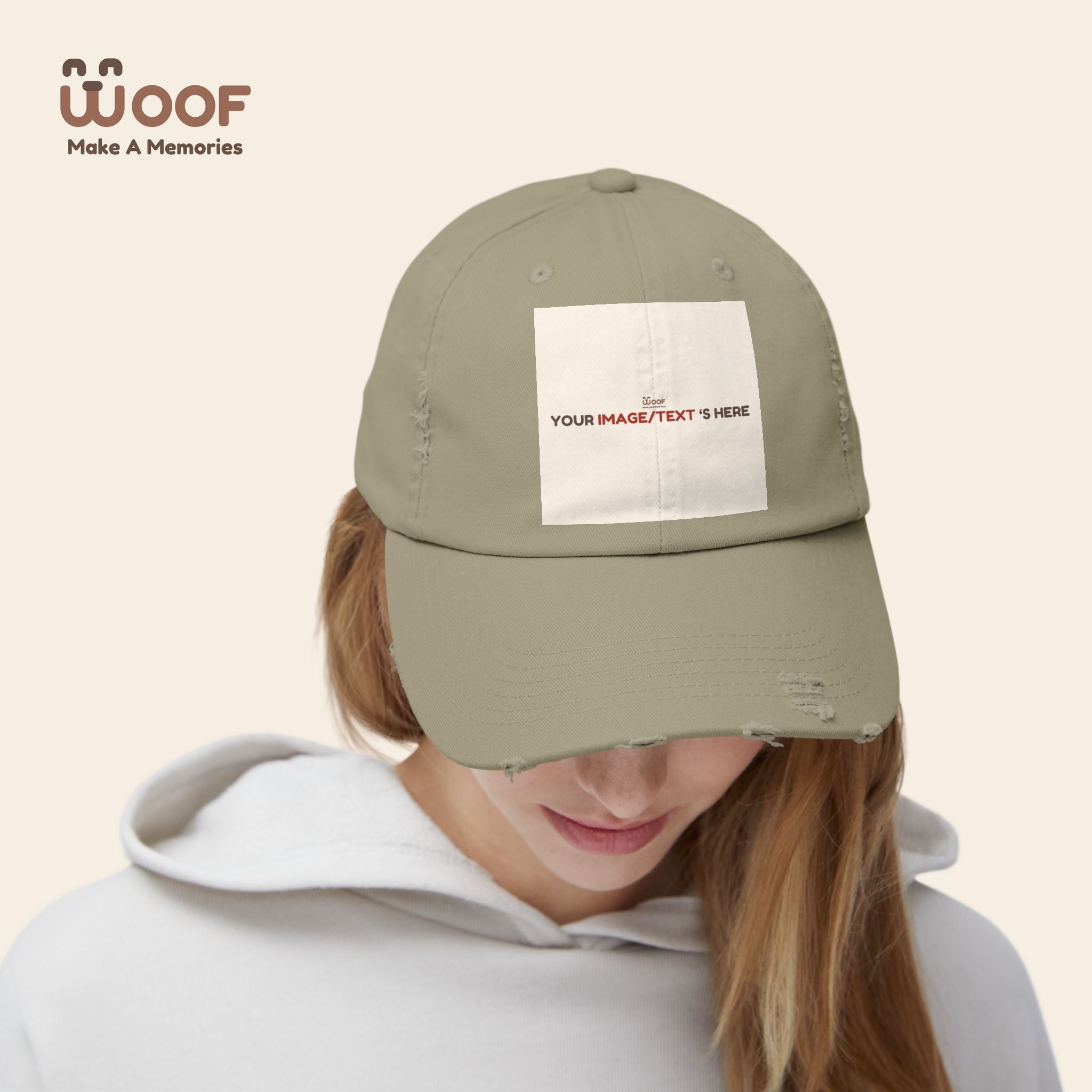 Playful Distressed Cap - Perfect Gift for Dog Lovers, Casual Wear, Outdoor Adventures, Pet Themed Accessories, Birthday Gift