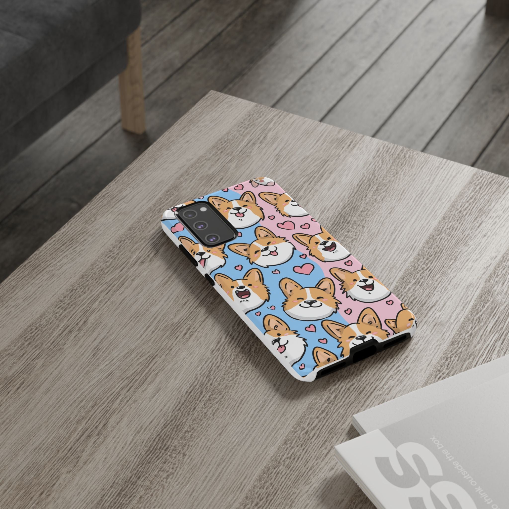 Cute Corgi Phone Case – Fun & Playful Protection with Love Hearts