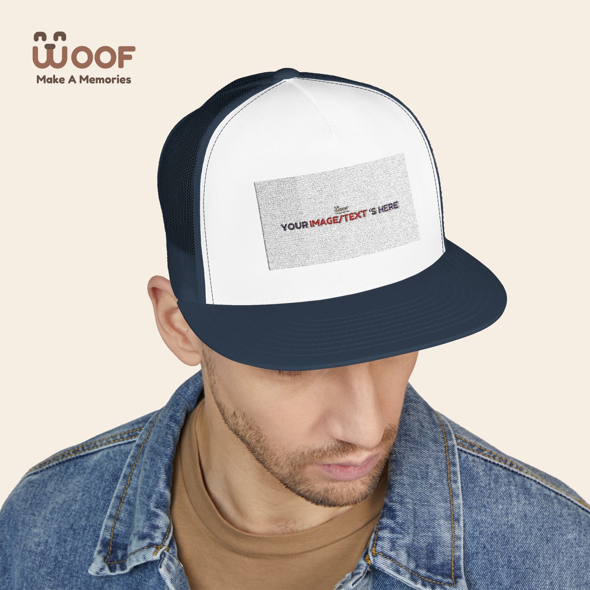 Stylish 5 Panel Trucker Cap – Custom Embroidered Hat, Perfect for Outdoor Adventures, Casual Wear, Summer Festivals, Gift Idea