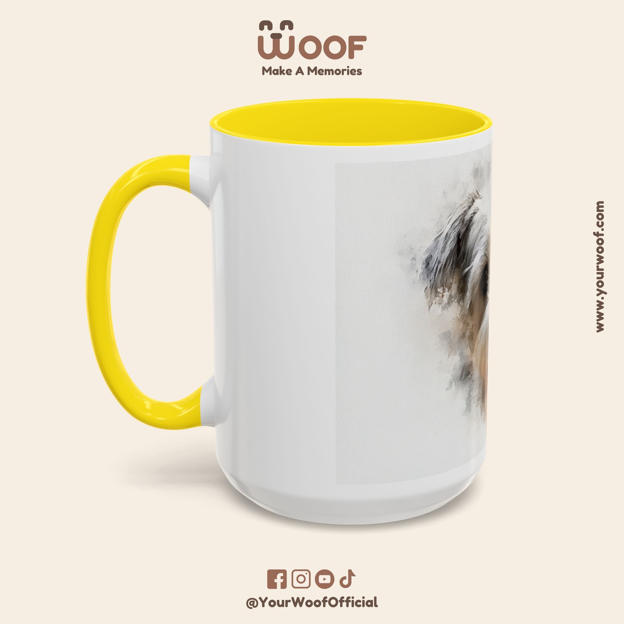 Dog Lover's Accent Coffee Mug | Perfect Gift for Pet Owners, Dog-Themed Home Decor, Birthday, Christmas, Adoption Celebration