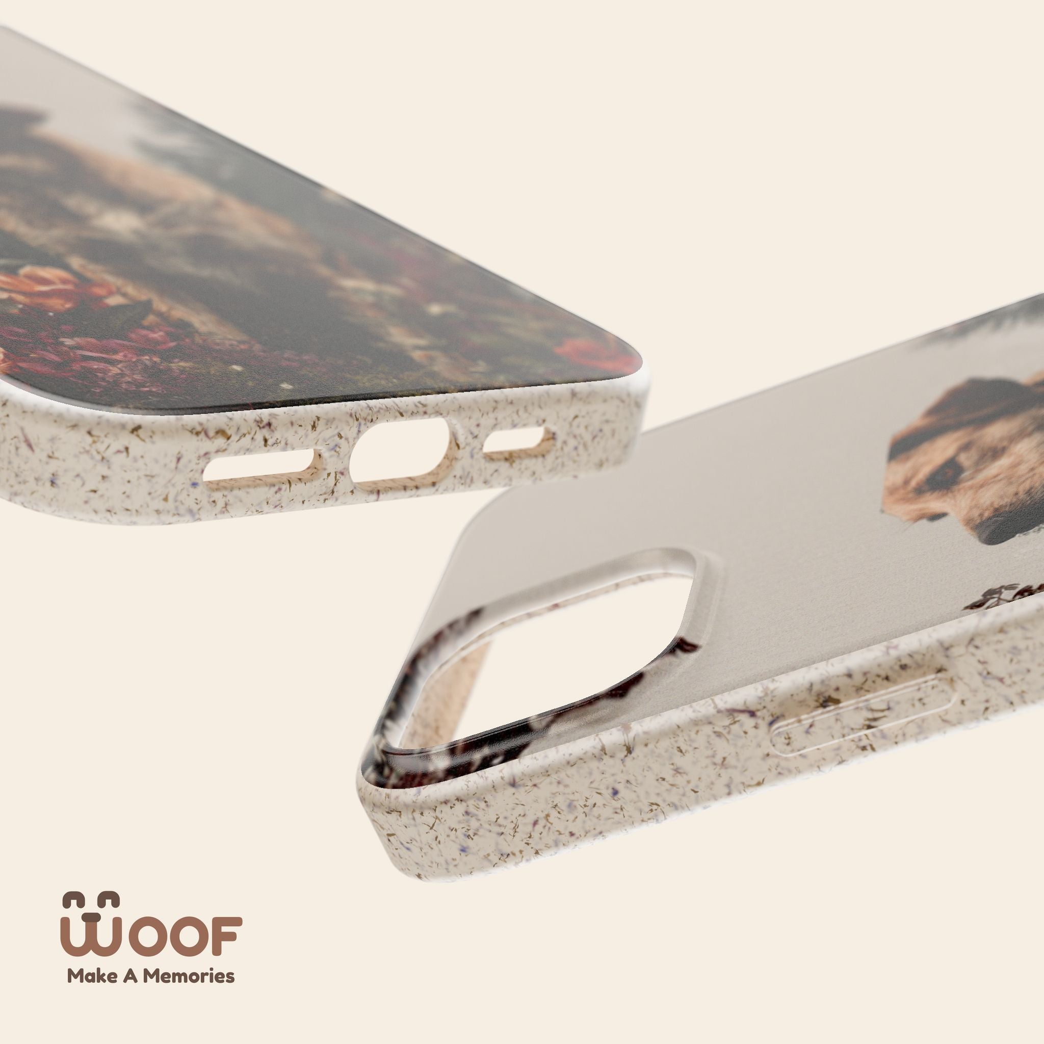 Eco-Friendly Dog Lover Biodegradable Phone Case - Floral Design