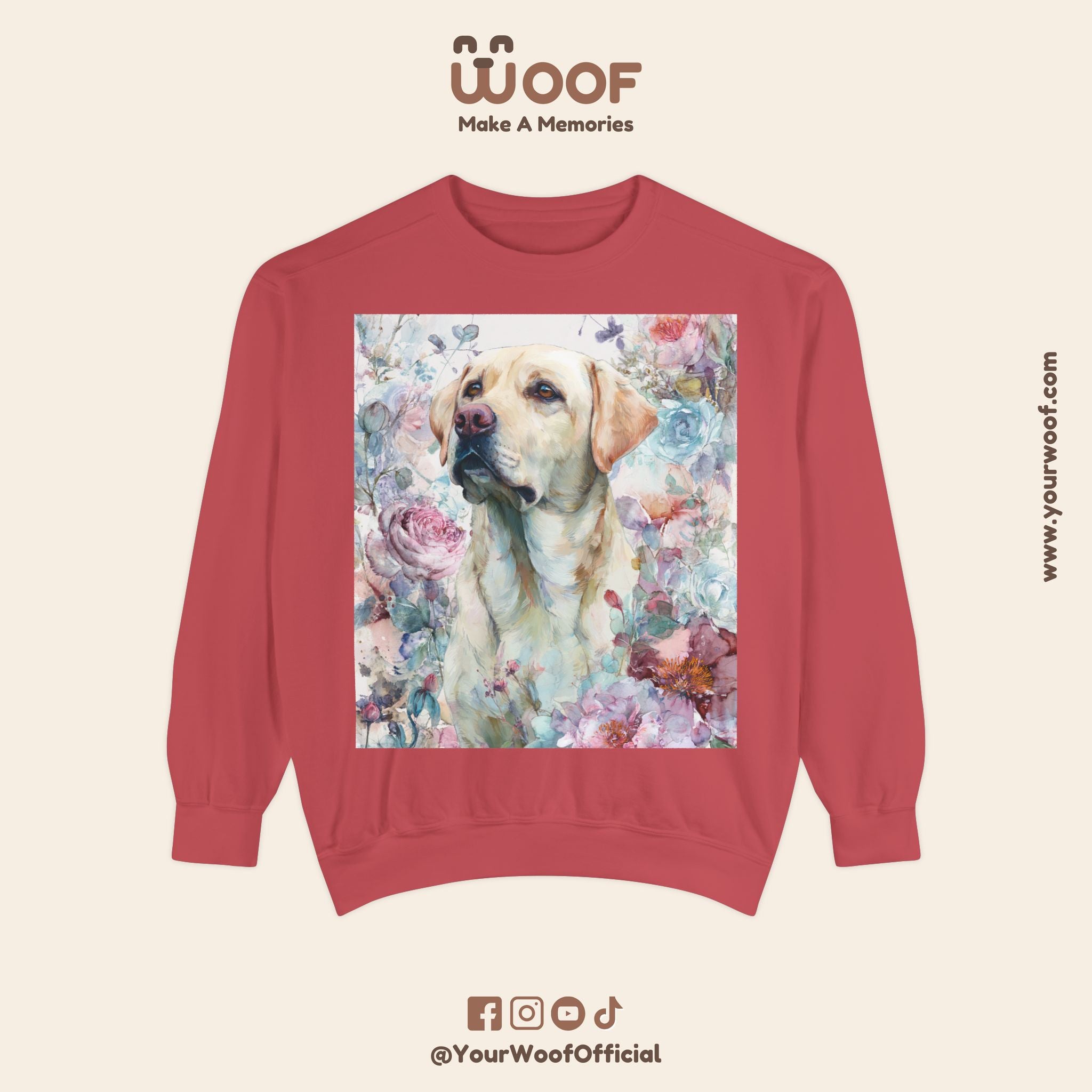 Floral Labrador Sweatshirt for Dog Lovers