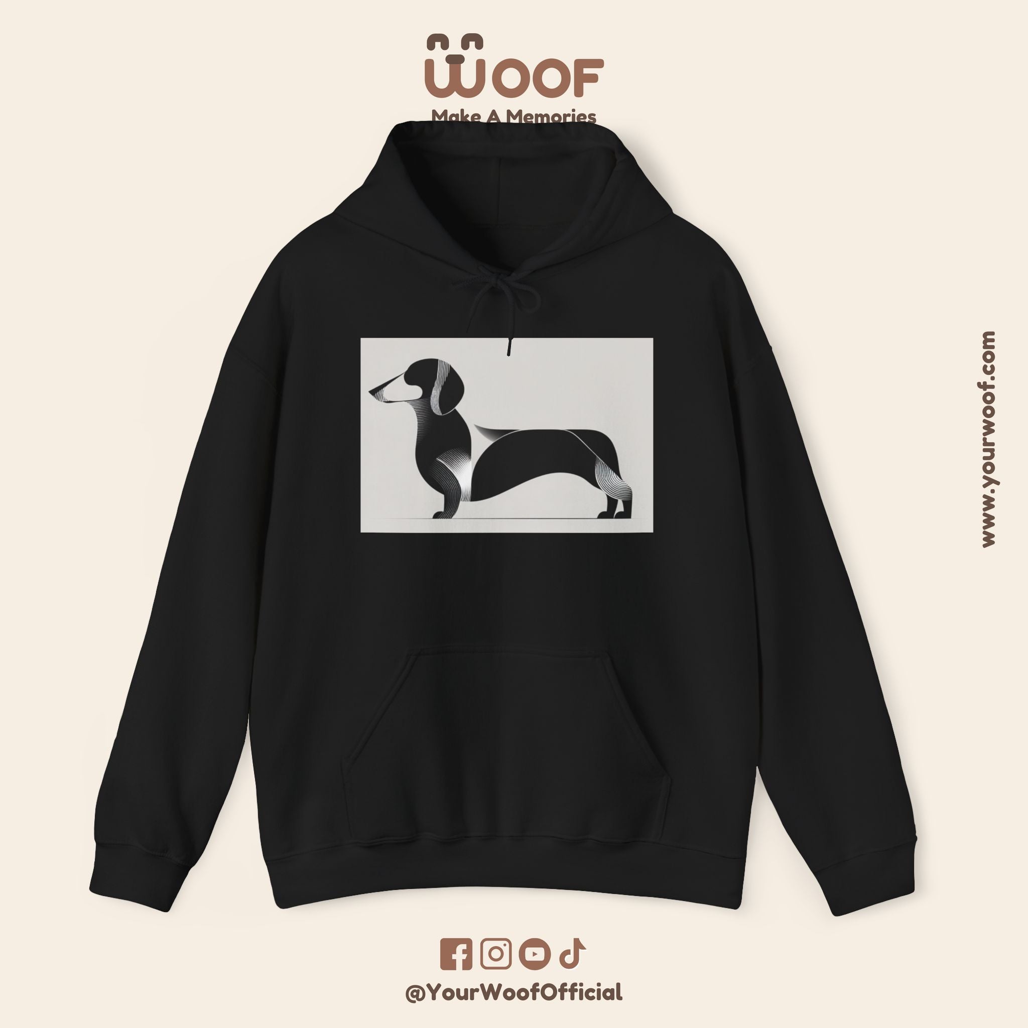 Dachshund Love Unisex Hoodie - Cozy Dog Lover Sweatshirt