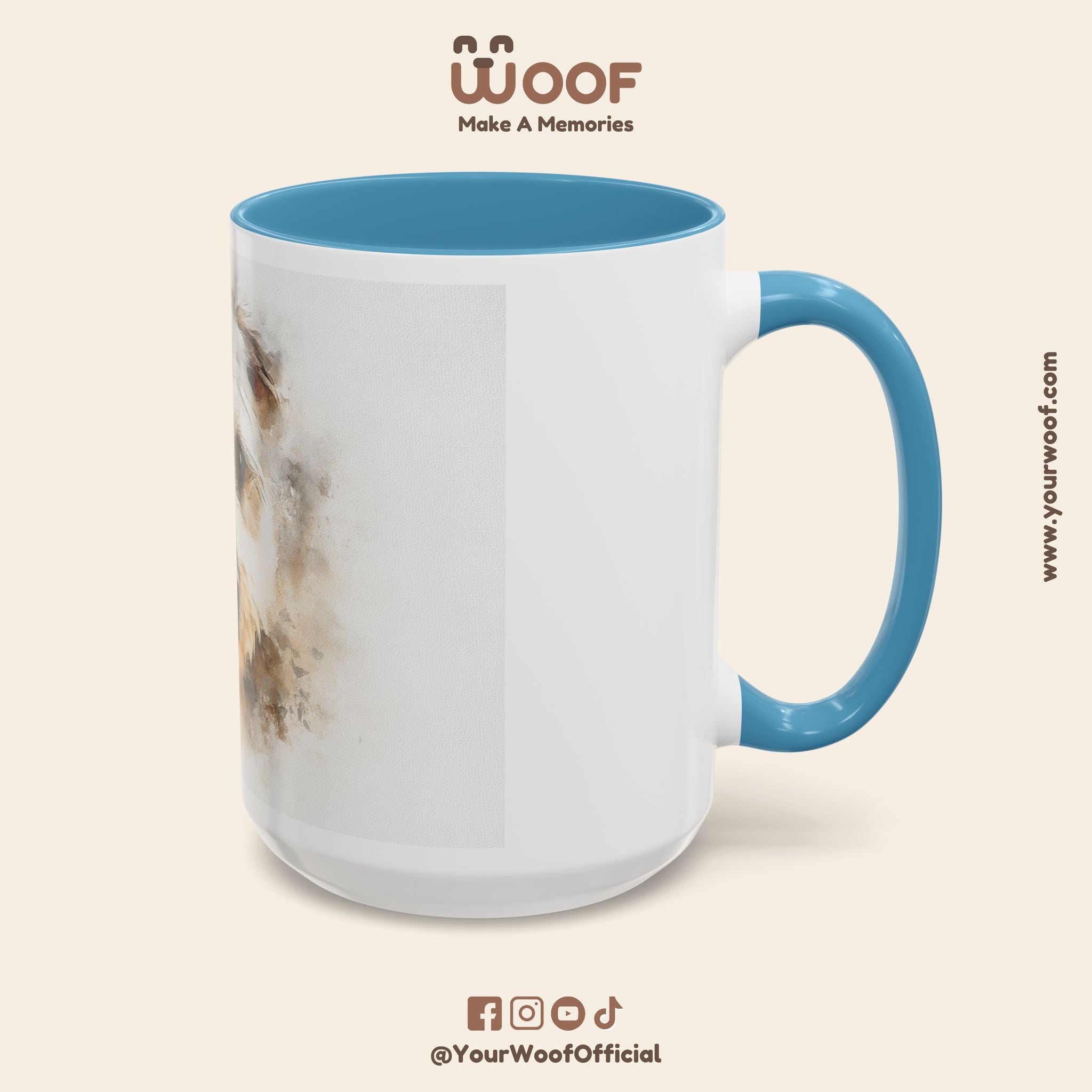 Dog Lover's Accent Coffee Mug | Perfect Gift for Pet Owners, Dog-Themed Home Decor, Birthday, Christmas, Adoption Celebration
