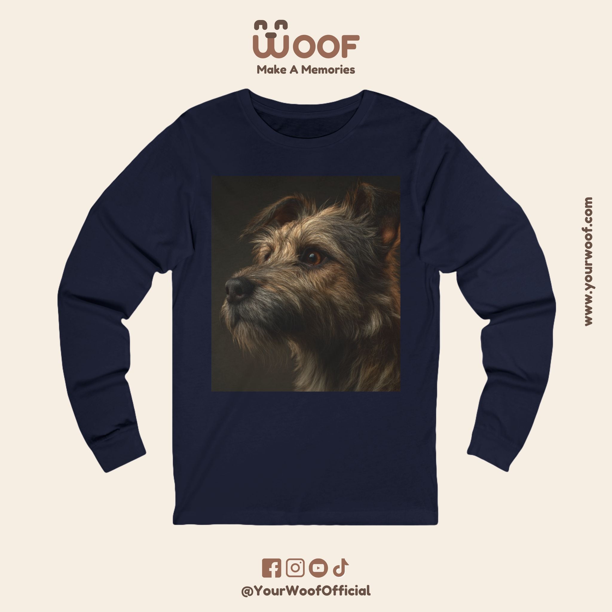 Dog Lover Long Sleeve Tee, Pet Apparel, Gift for Dog Owners, Animal Art Shirt, Casual Wear, Unique Dog Design
