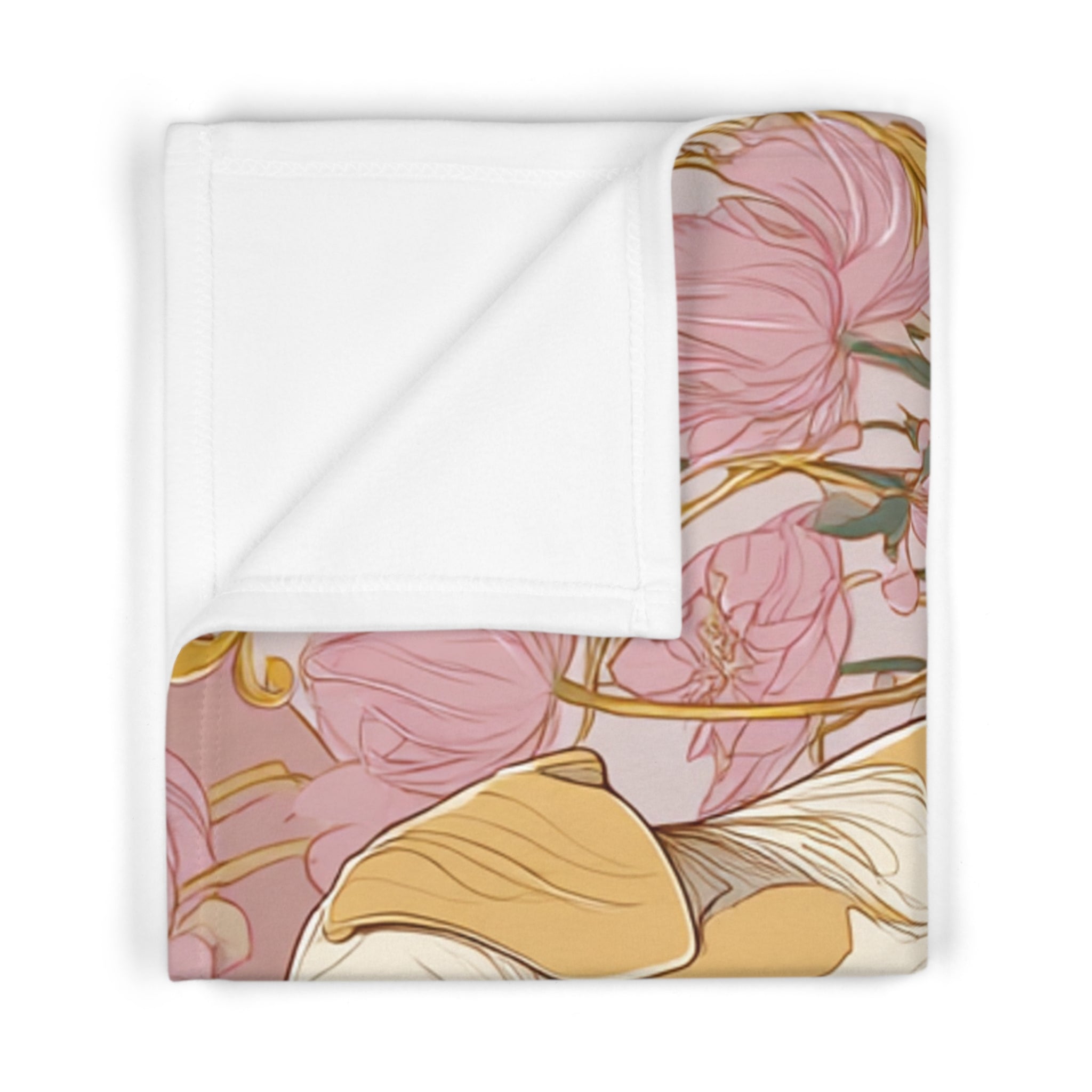 Elegant Floral Dog Fleece Baby Blanket - Cozy Soft Throw for Dog Lovers