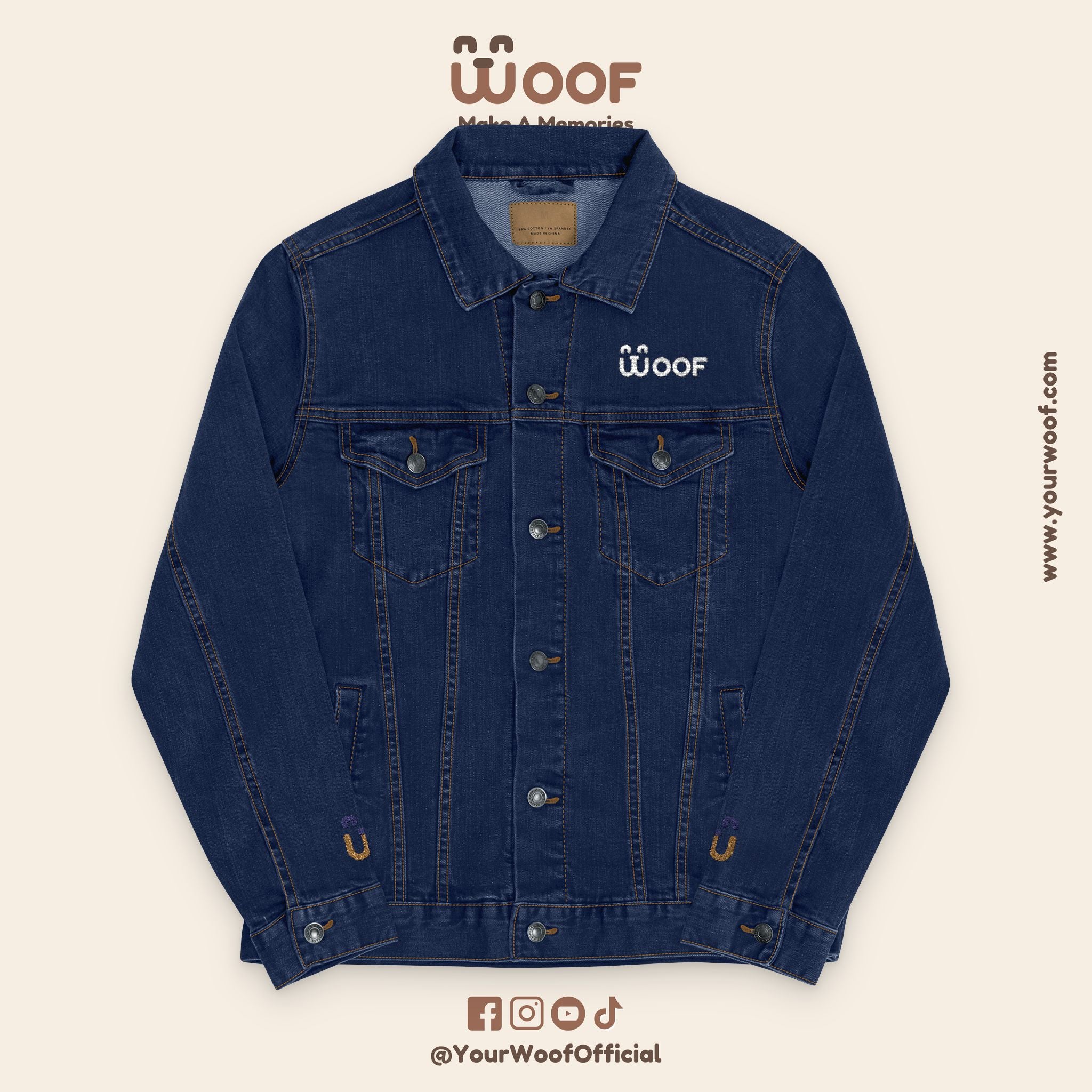 Stylish Unisex Embroidered Denim Jacket, Casual Wear, Gift for Dog Lovers, Trendy Outerwear, Vintage Style, Doggy Mom/ Dad Jacket