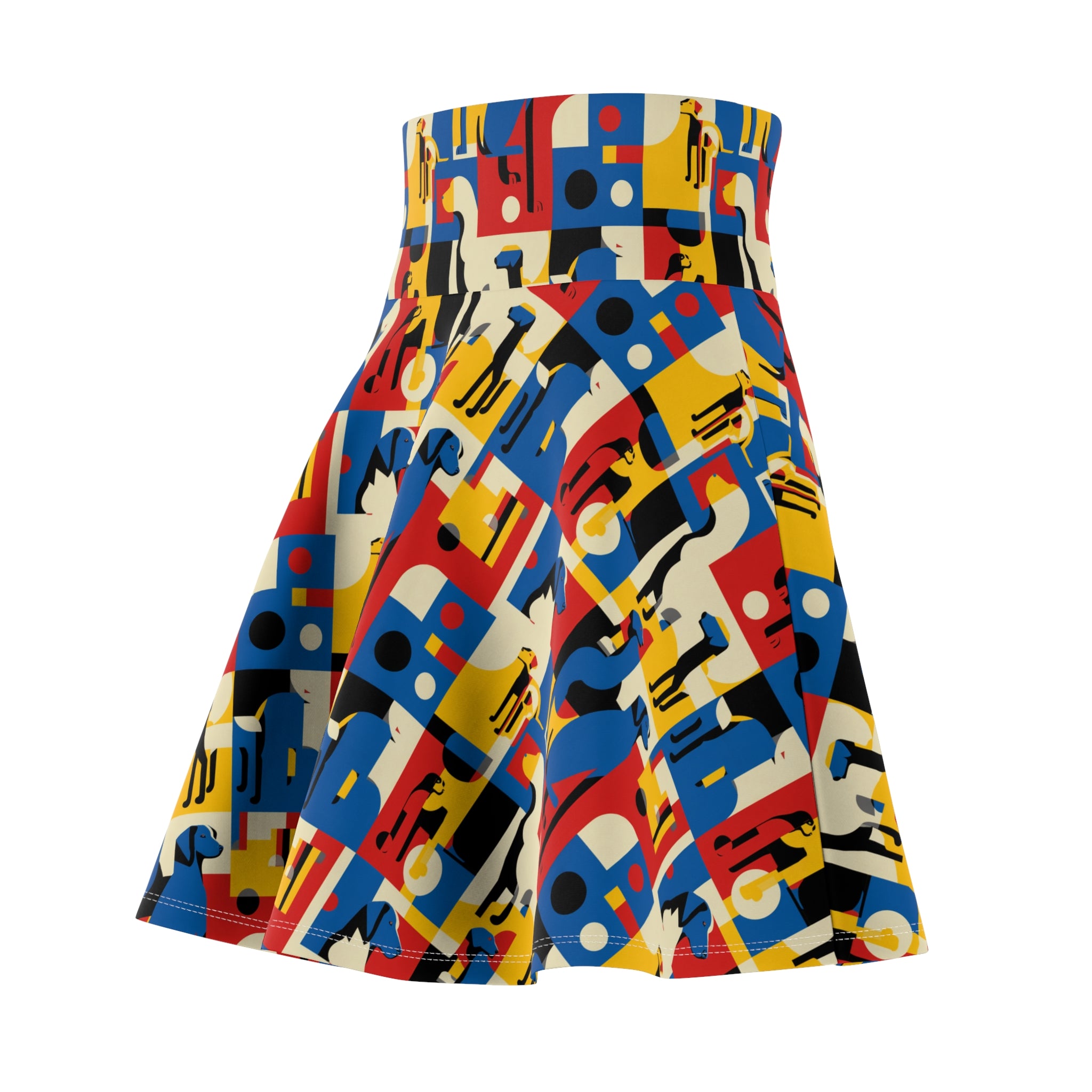 Colorful Abstract Women's Skater Skirt | Vibrant Patterns for Any Occasion, Bohemian Style, Summer Festivities, Everyday Wear