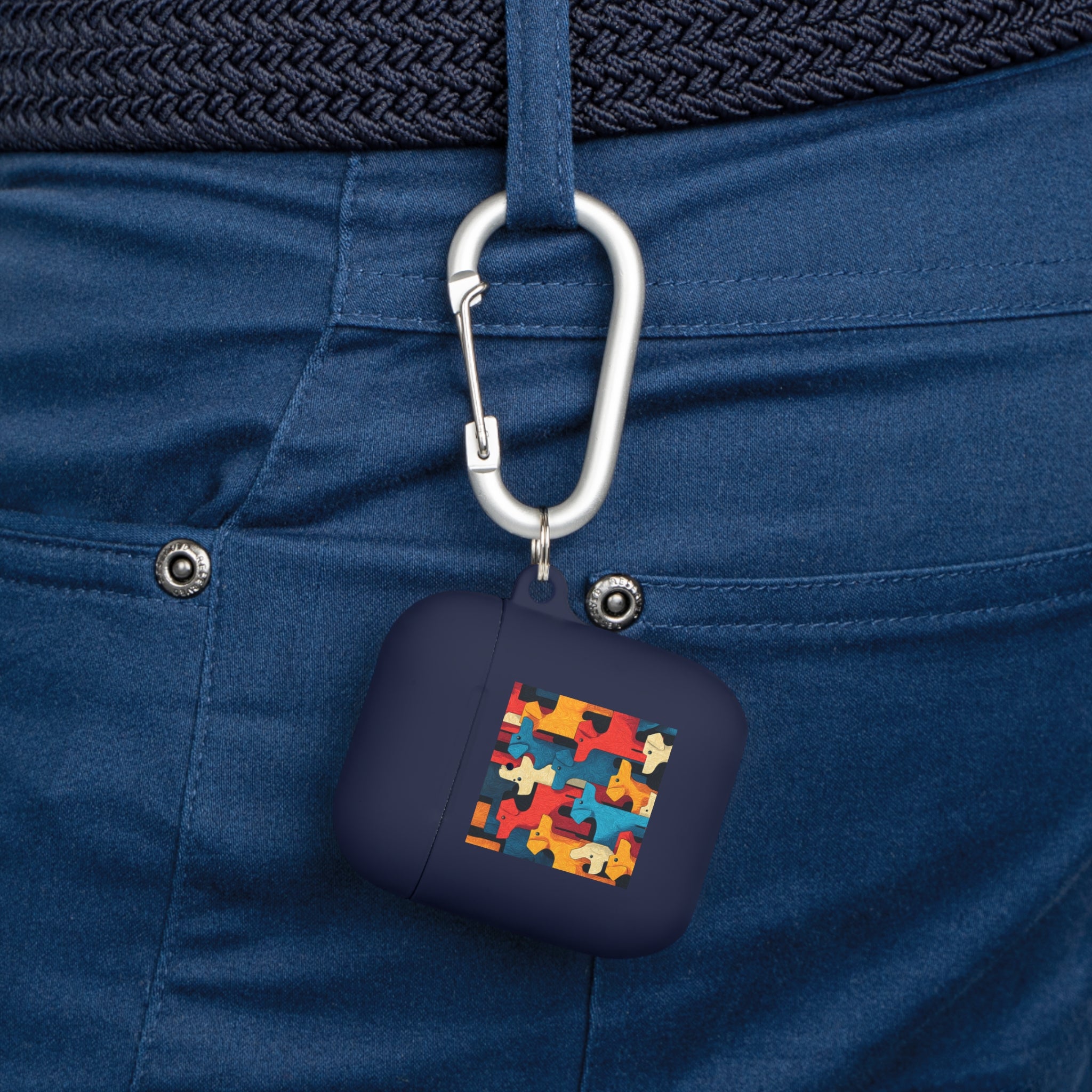 Colorful Dog Pattern AirPods Case Cover - Fun & Functional