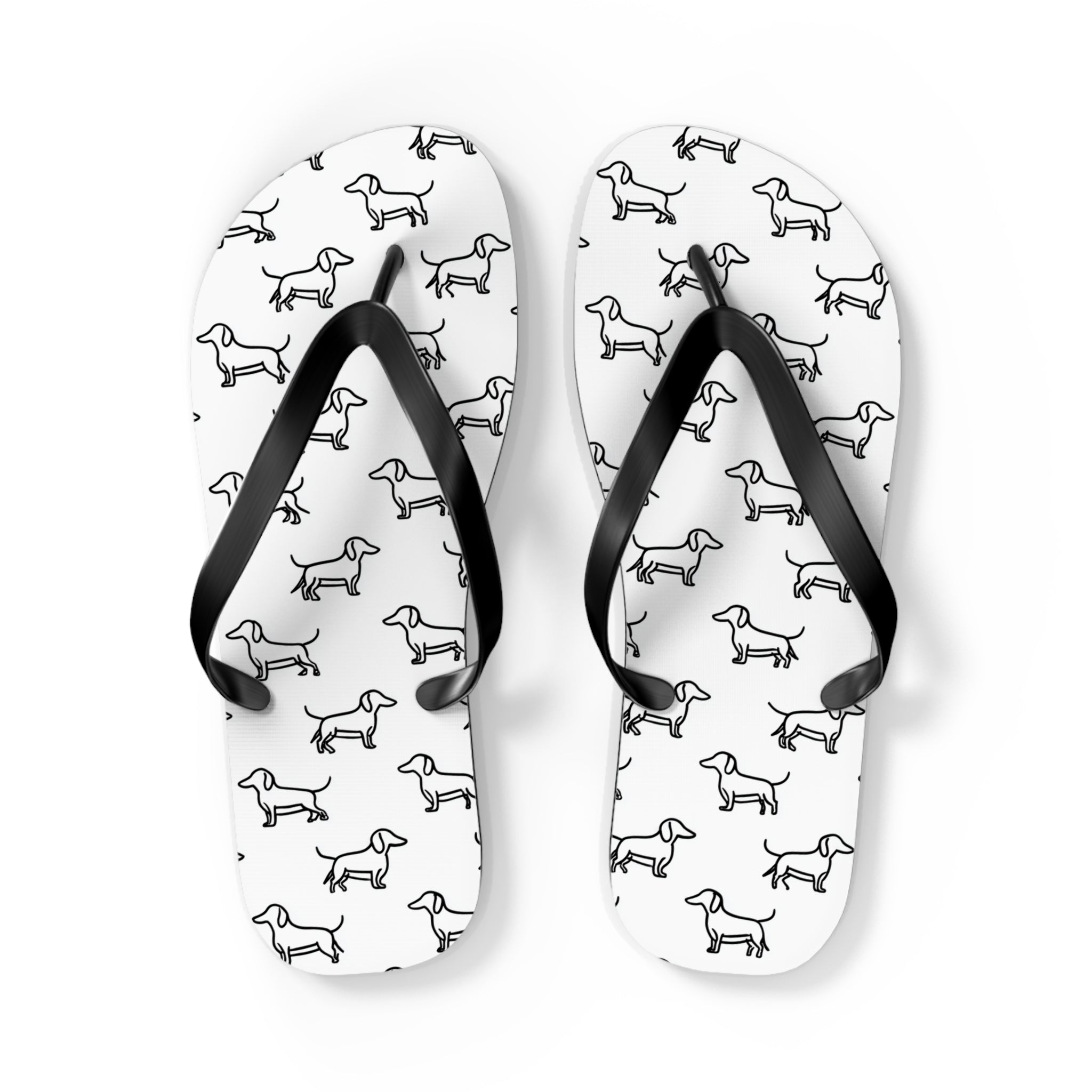 Dachshund Flip Flops, Cute Summer Sandals, Pet Lover Beachwear, Dog-Themed Footwear, Gift for Dog Owners, Casual Outdoor Slides