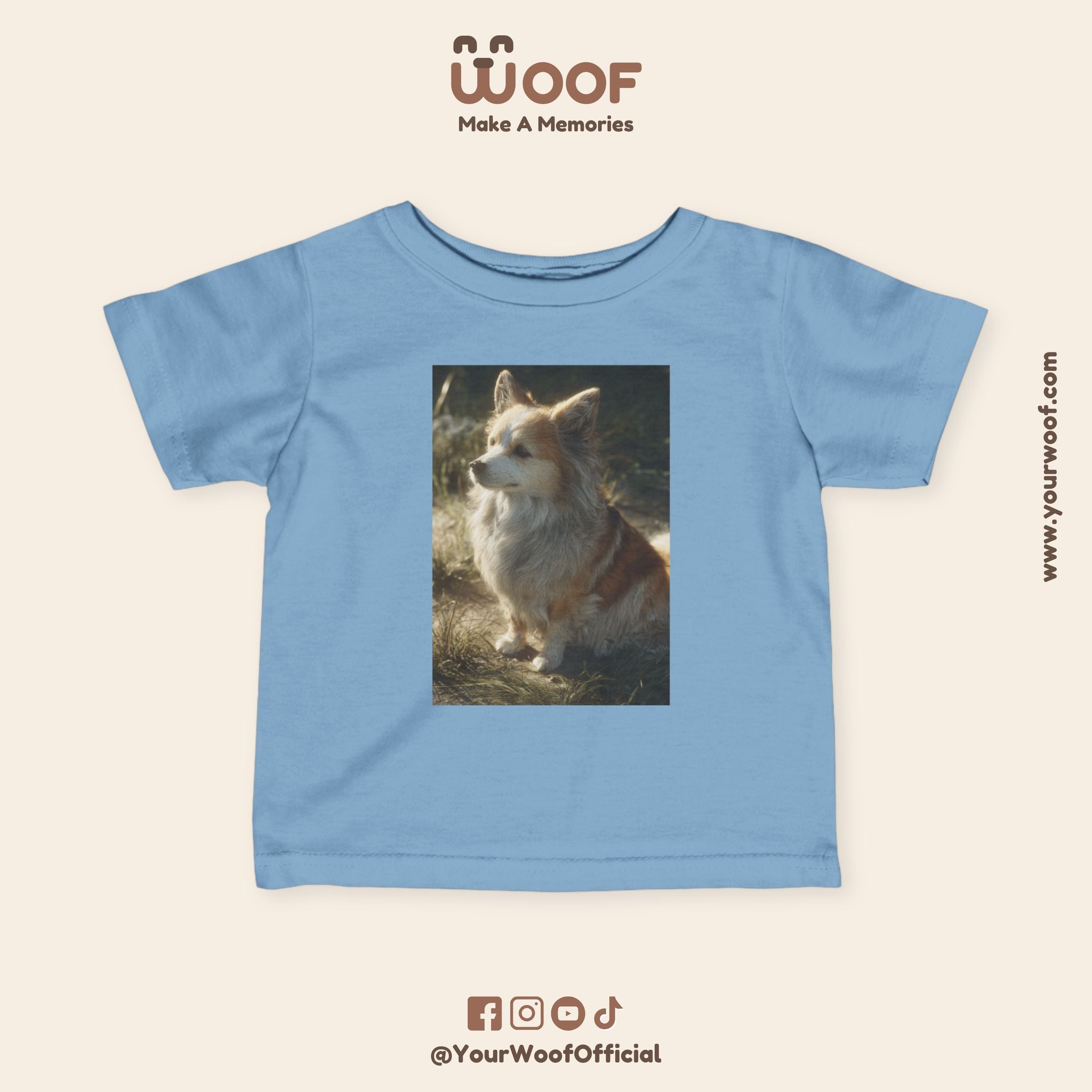 Cute Corgi Baby T-Shirt, Toddler Tee, Infant Jersey Shirt, Dog Lover Gift, Kids Apparel, Pet-Themed Clothing