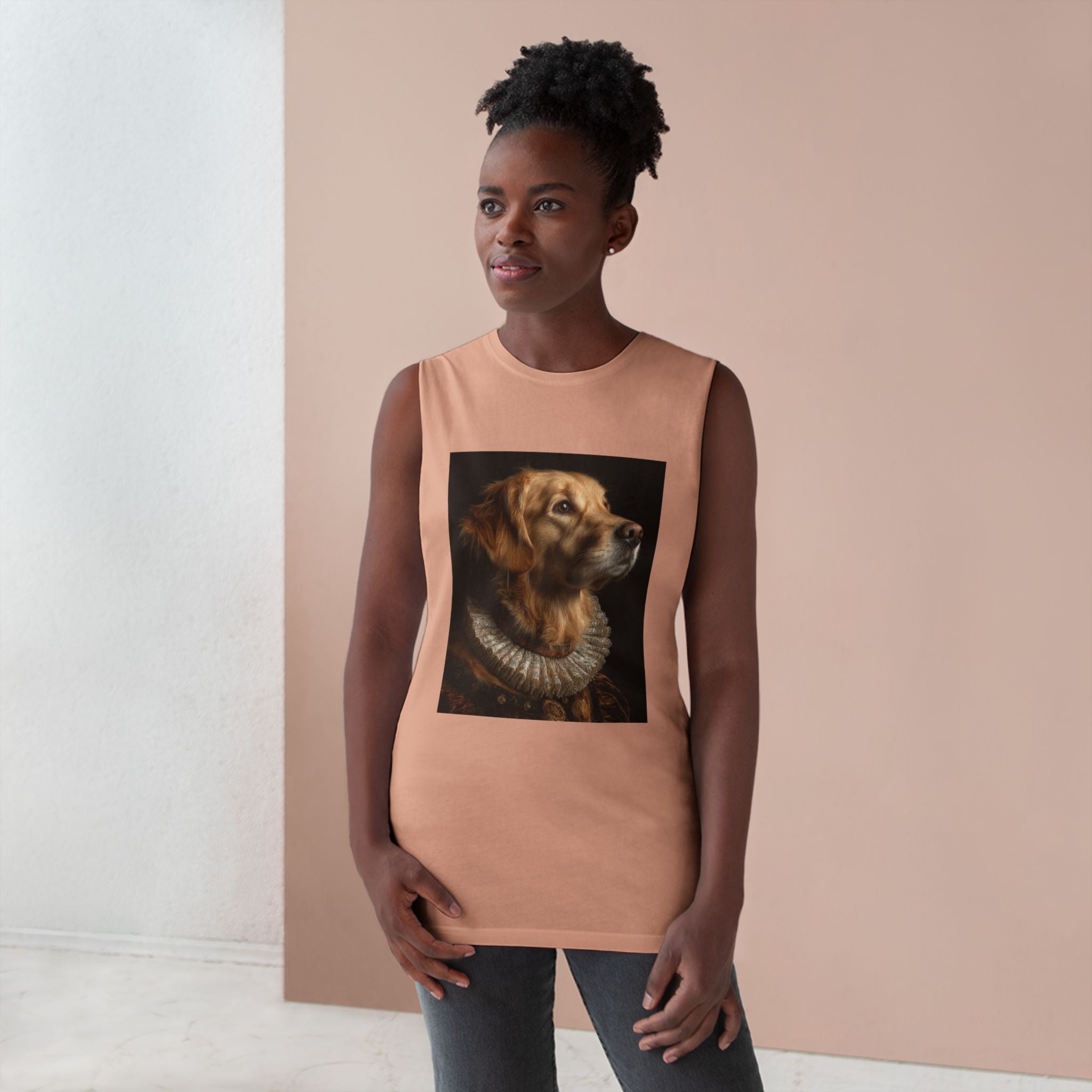 Golden Retriever Portrait Tank Top, Dog Lover Gift, Pet Memorial Tee, Animal Art Apparel, Unique Dog Owner Shirt