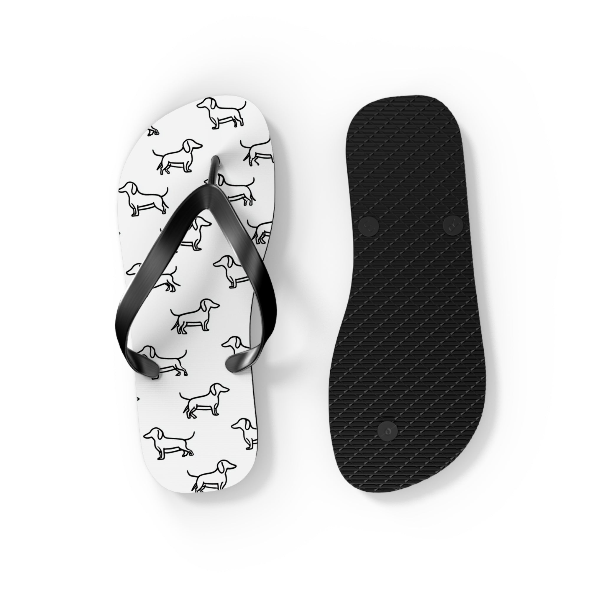 Dachshund Flip Flops, Cute Summer Sandals, Pet Lover Beachwear, Dog-Themed Footwear, Gift for Dog Owners, Casual Outdoor Slides