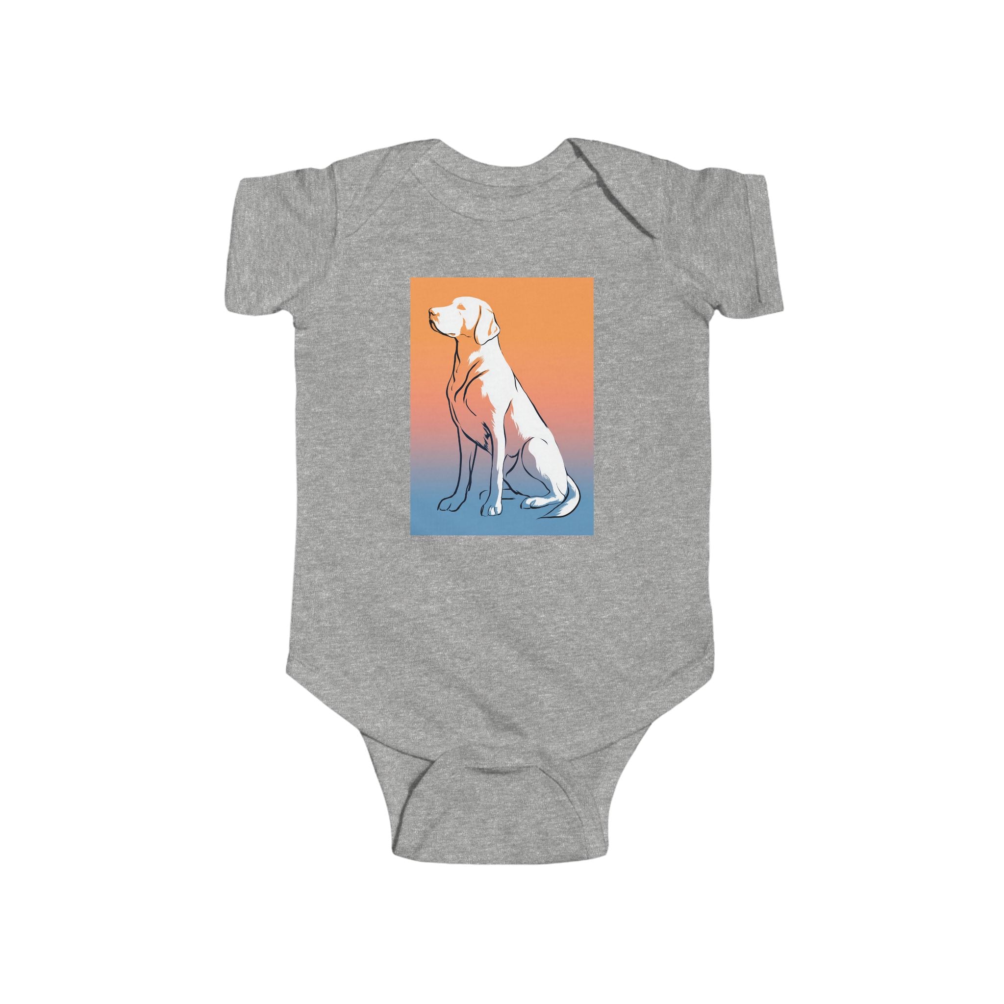 Cute Dog Graphic Infant Bodysuit, Baby Clothes, Pet Lover Gift, Newborn Outfit, Unisex Baby Attire, Animal Print Onesie