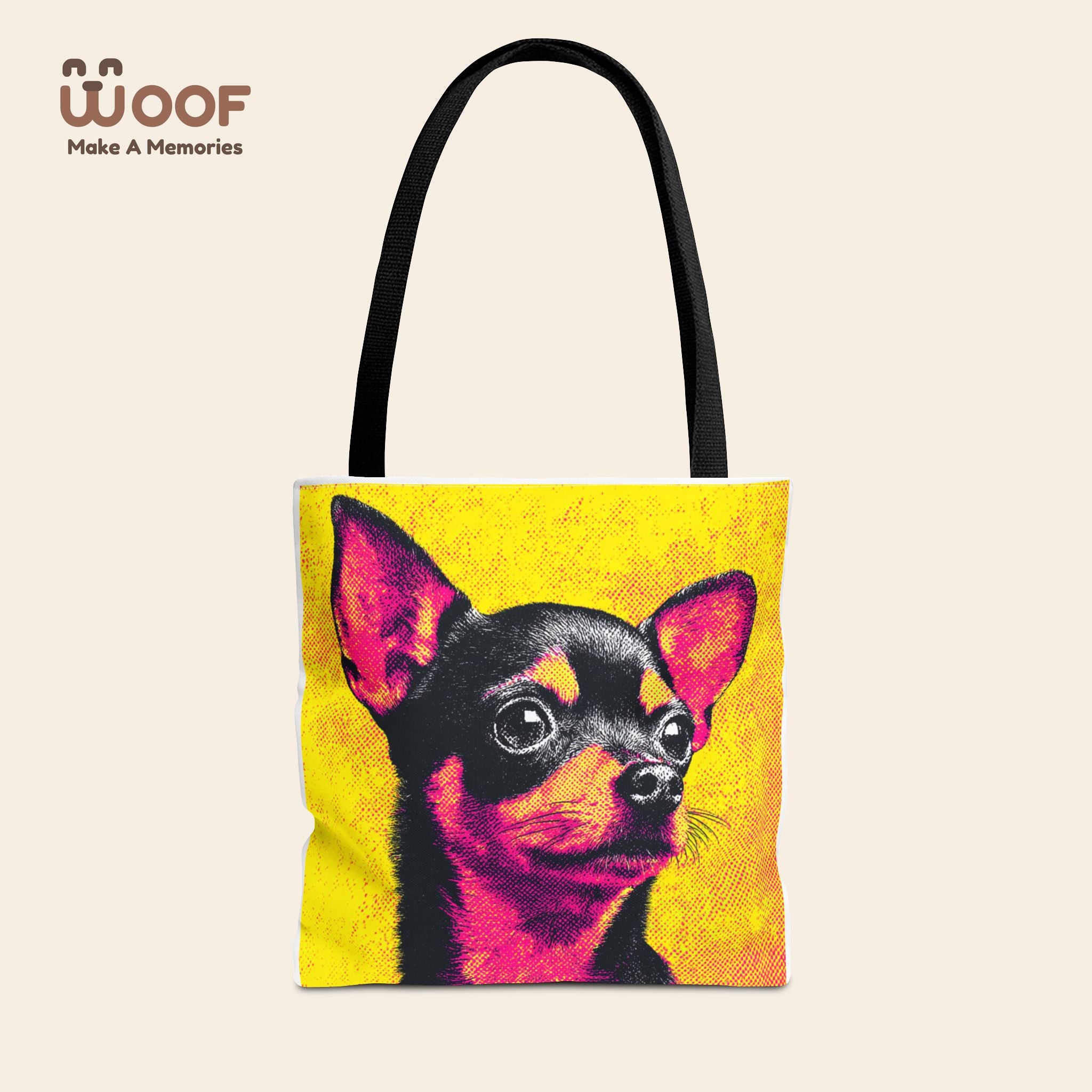 Vibrant Chihuahua Tote Bag - Colorful Pet Lover's Accessory