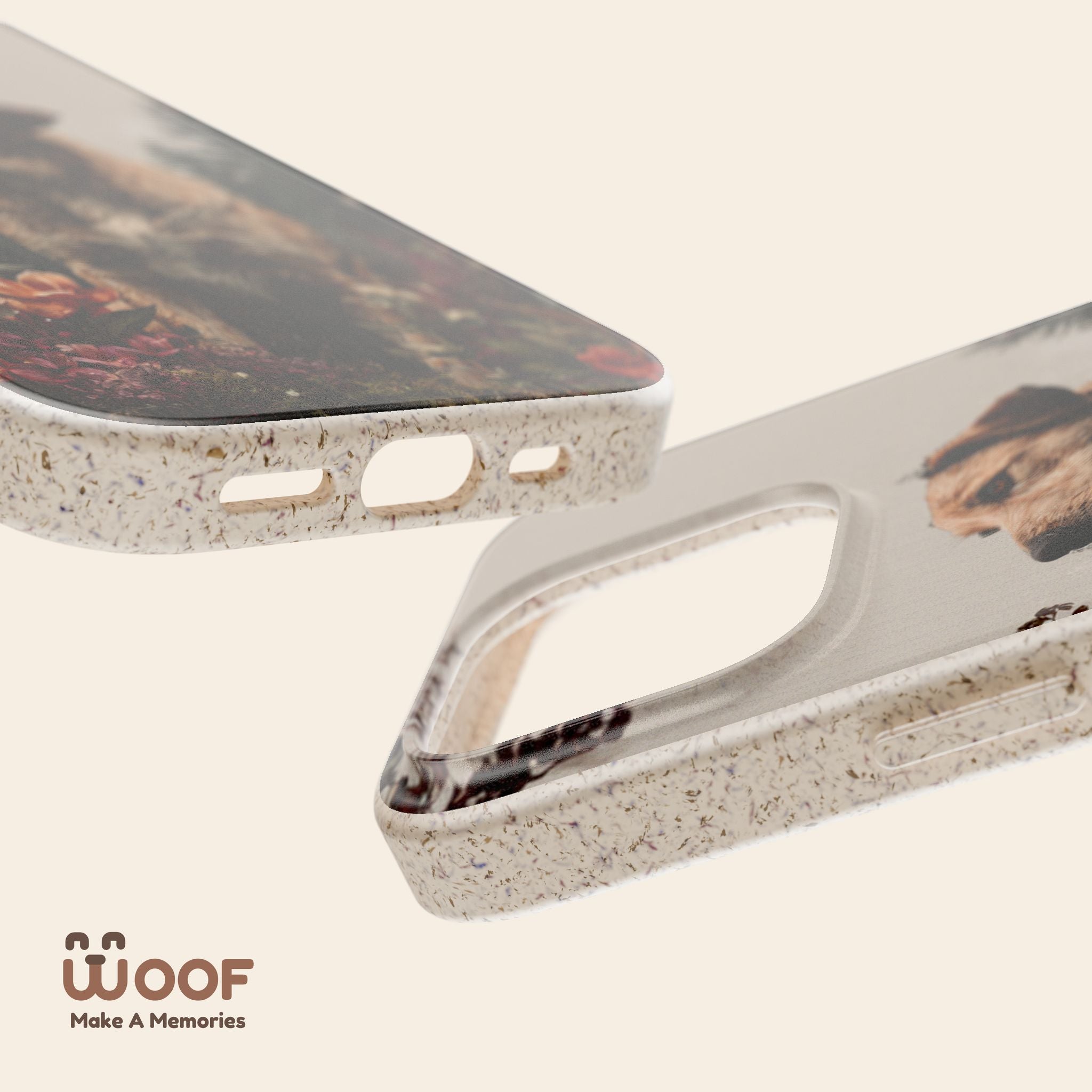 Eco-Friendly Dog Lover Biodegradable Phone Case - Floral Design