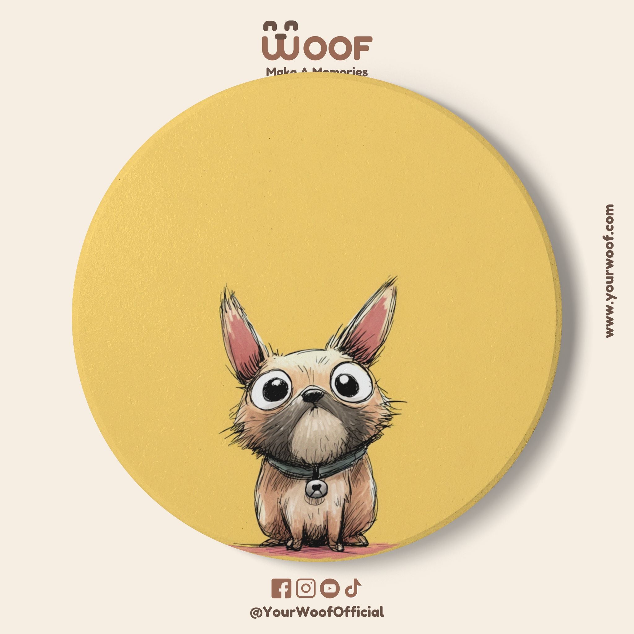 Cute French Bulldog Ceramic Coaster, Pet Lover Gift, Home Decor, Dog Lover Coaster, Cute Coasters for Coffee Table