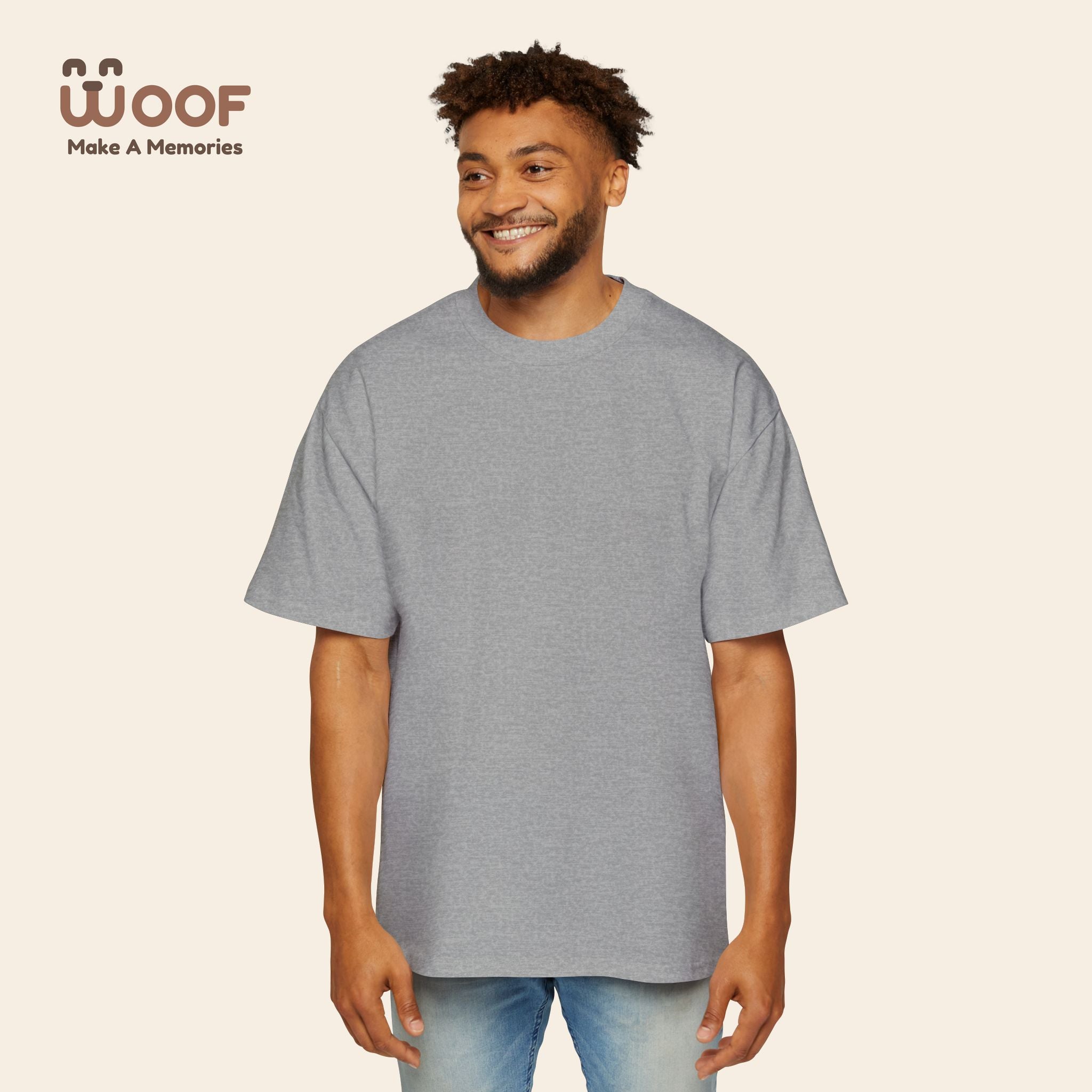 Men's Heavy Oversized Dog Graphic Tee, Cool Casual Wear, Pet Lover Gift, Dog Meme Lover Shirt, Oversized Fashion Tee, Gift for Dog Owners