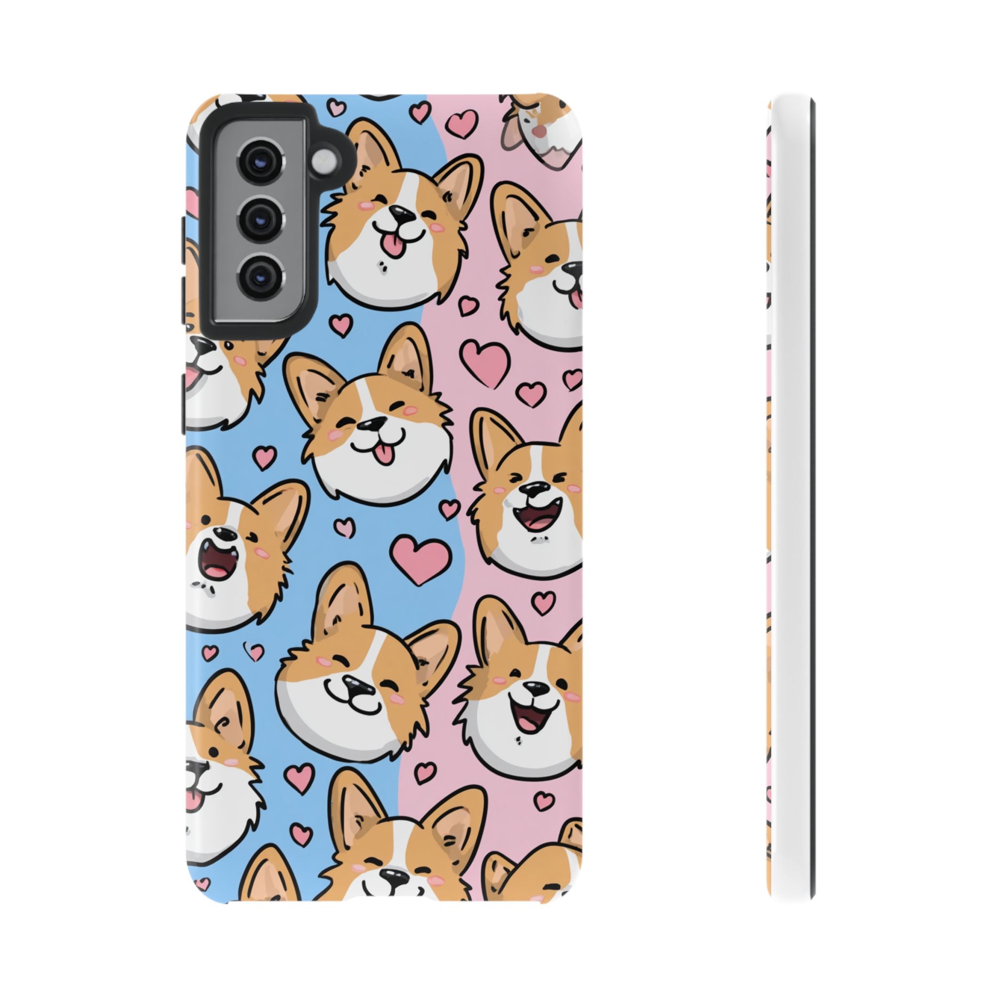 Cute Corgi Phone Case – Fun & Playful Protection with Love Hearts
