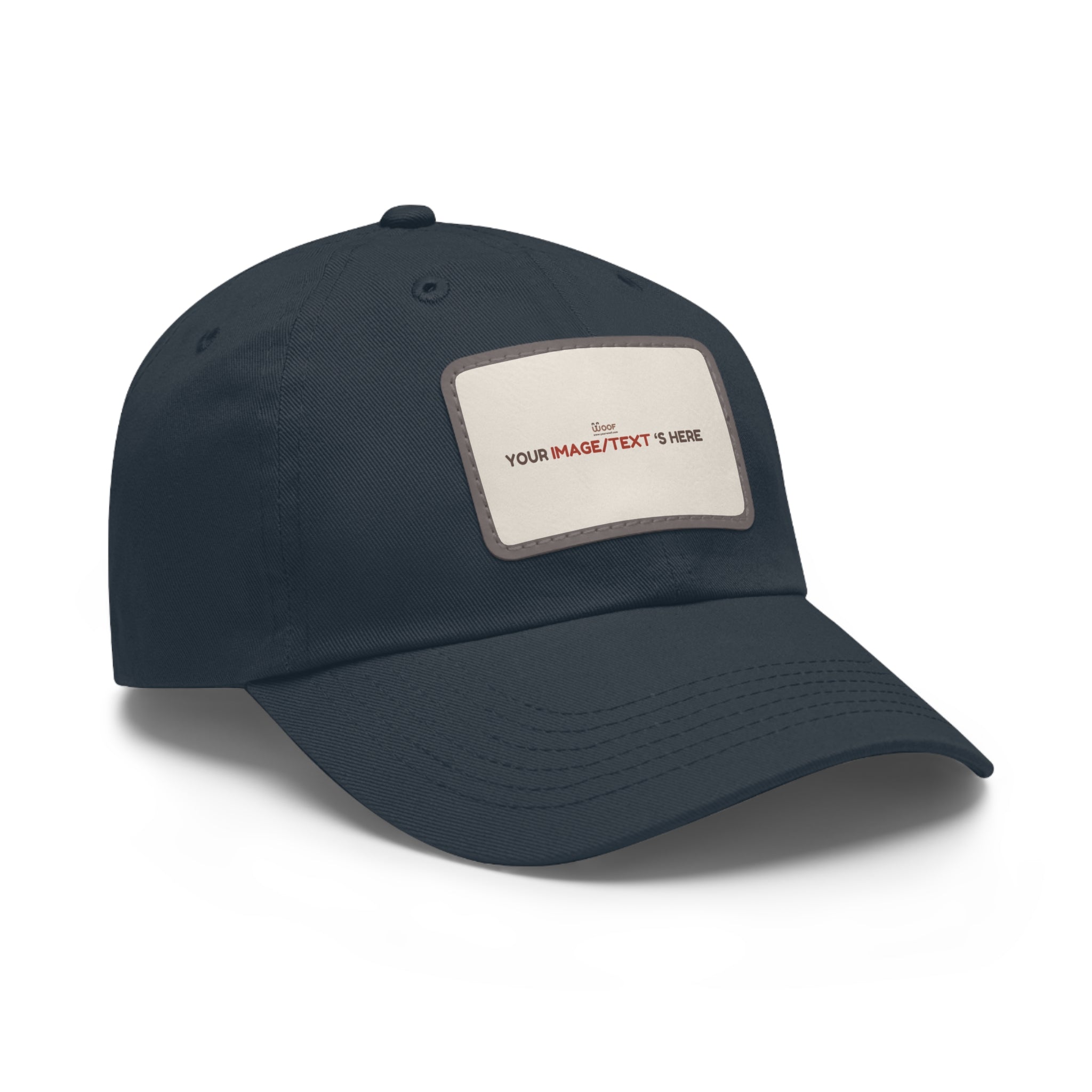 Custom Leather Patch Dad Hat, Personalized Cap, Gift for Dad, Casual Style, Outdoor Accessory, Unique Father's Day Gift