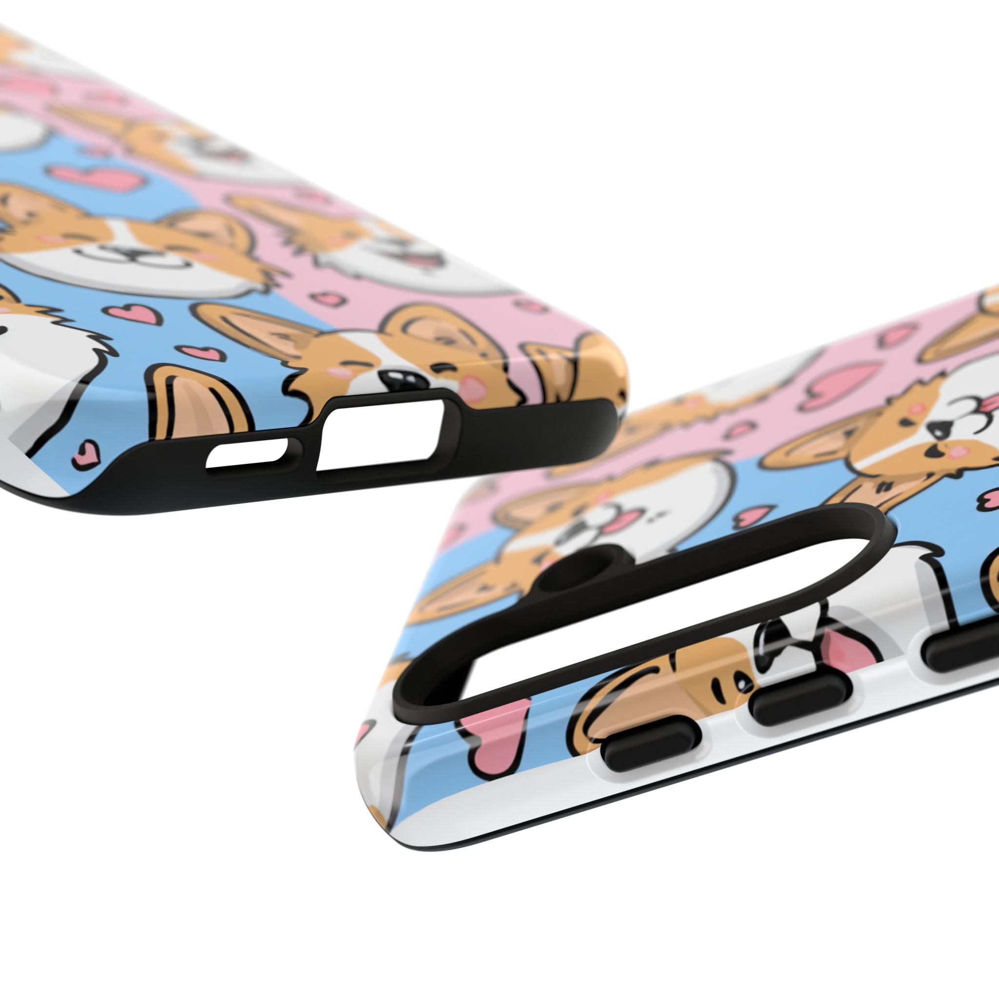 Cute Corgi Phone Case – Fun & Playful Protection with Love Hearts