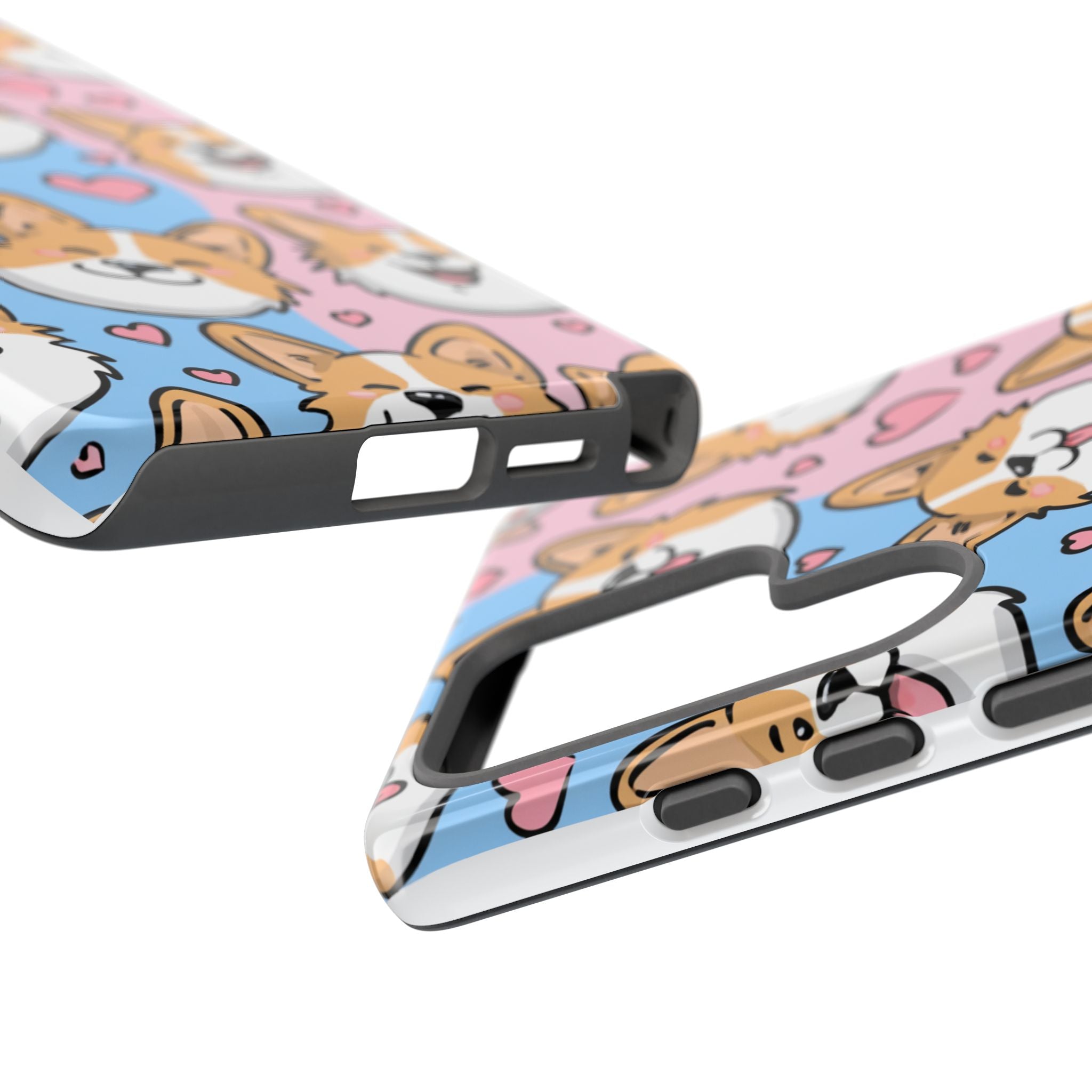 Cute Corgi Phone Case – Fun & Playful Protection with Love Hearts