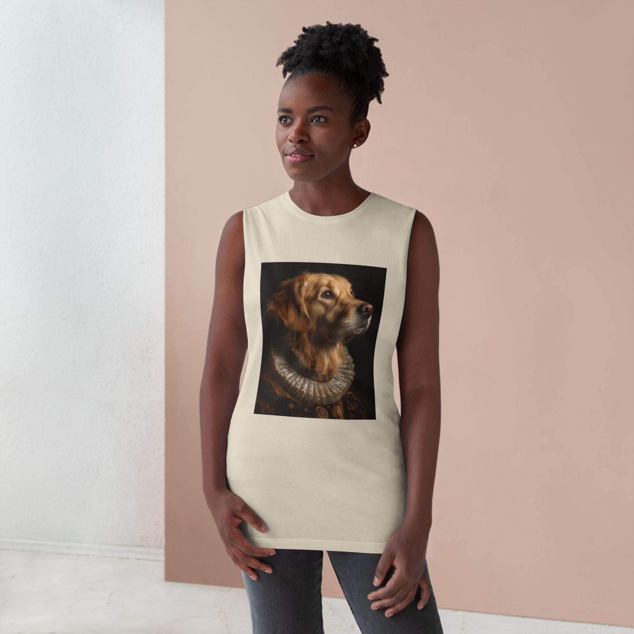Golden Retriever Portrait Tank Top, Dog Lover Gift, Pet Memorial Tee, Animal Art Apparel, Unique Dog Owner Shirt
