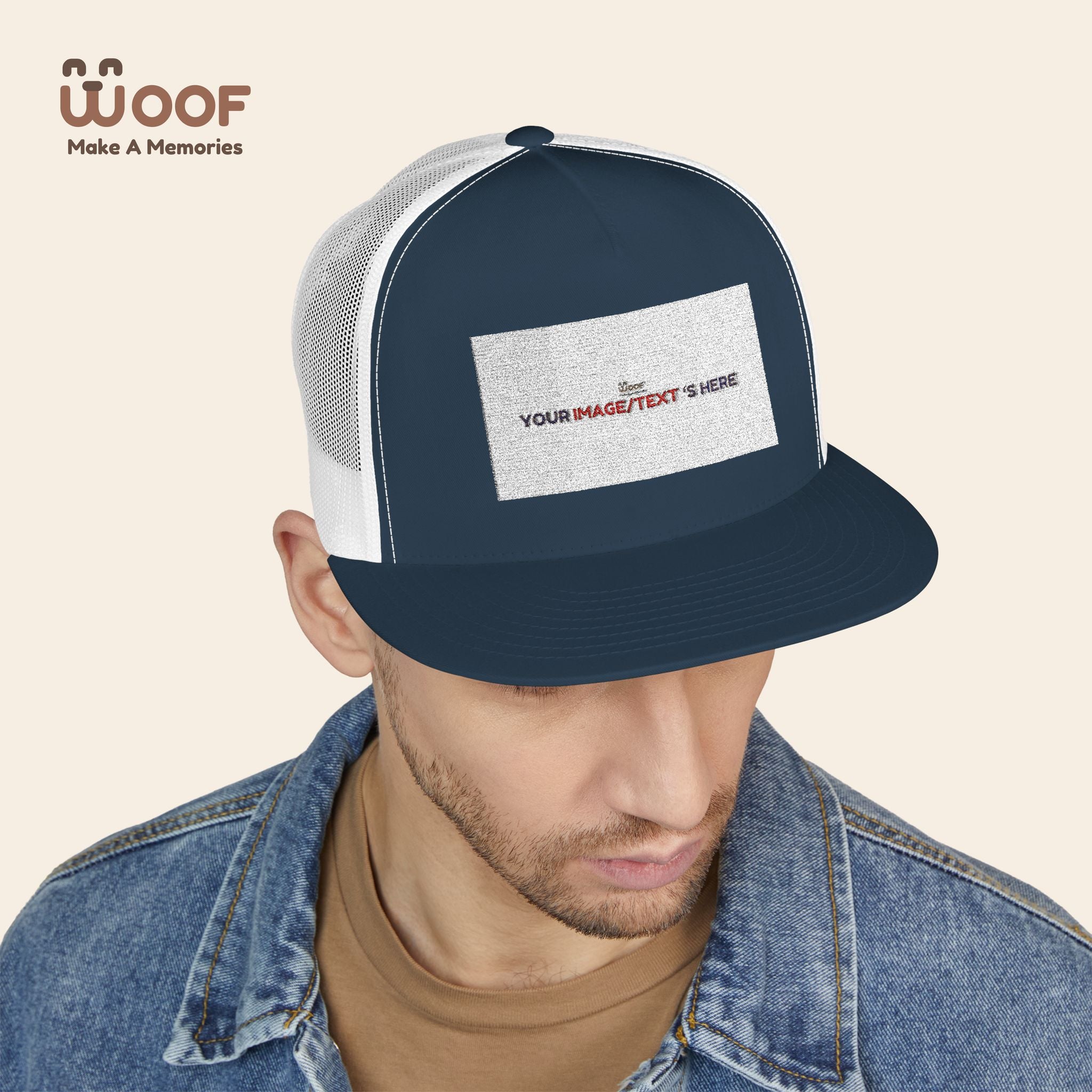 Stylish 5 Panel Trucker Cap – Custom Embroidered Hat, Perfect for Outdoor Adventures, Casual Wear, Summer Festivals, Gift Idea