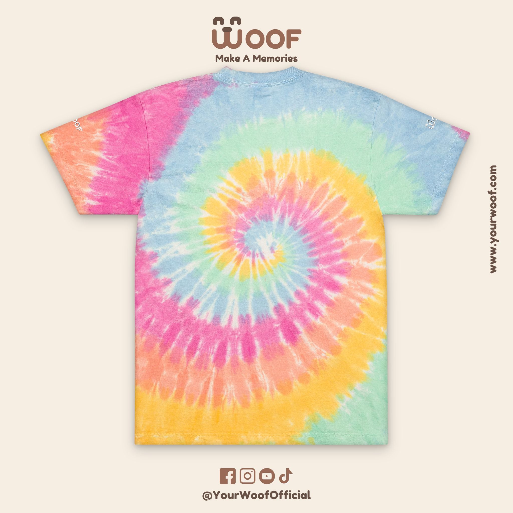Colorful Oversized Tie-Dye T-Shirt, Relaxed Fit, Summer Vibes, Casual Wear, Gift for Friends, Festival Fashion, Embroidery