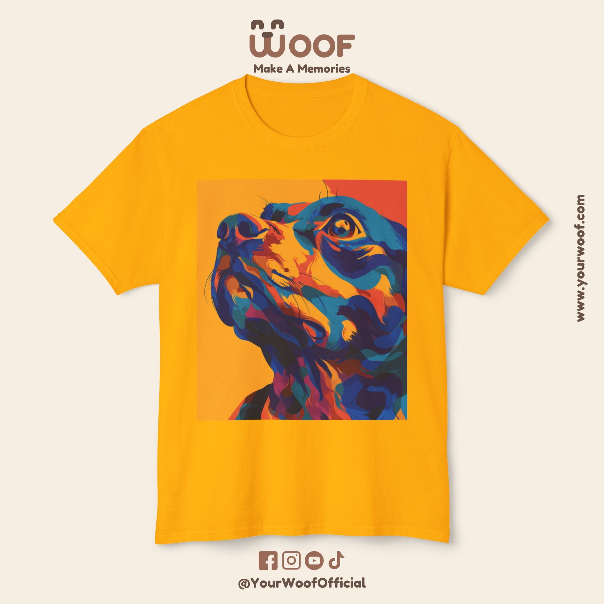 Colorful Dog Portrait T-Shirt | Pet Lover Gift, Animal Lover Apparel, Fun Dog Tee, Gift for Dog Moms, Unique Pet Merchandise