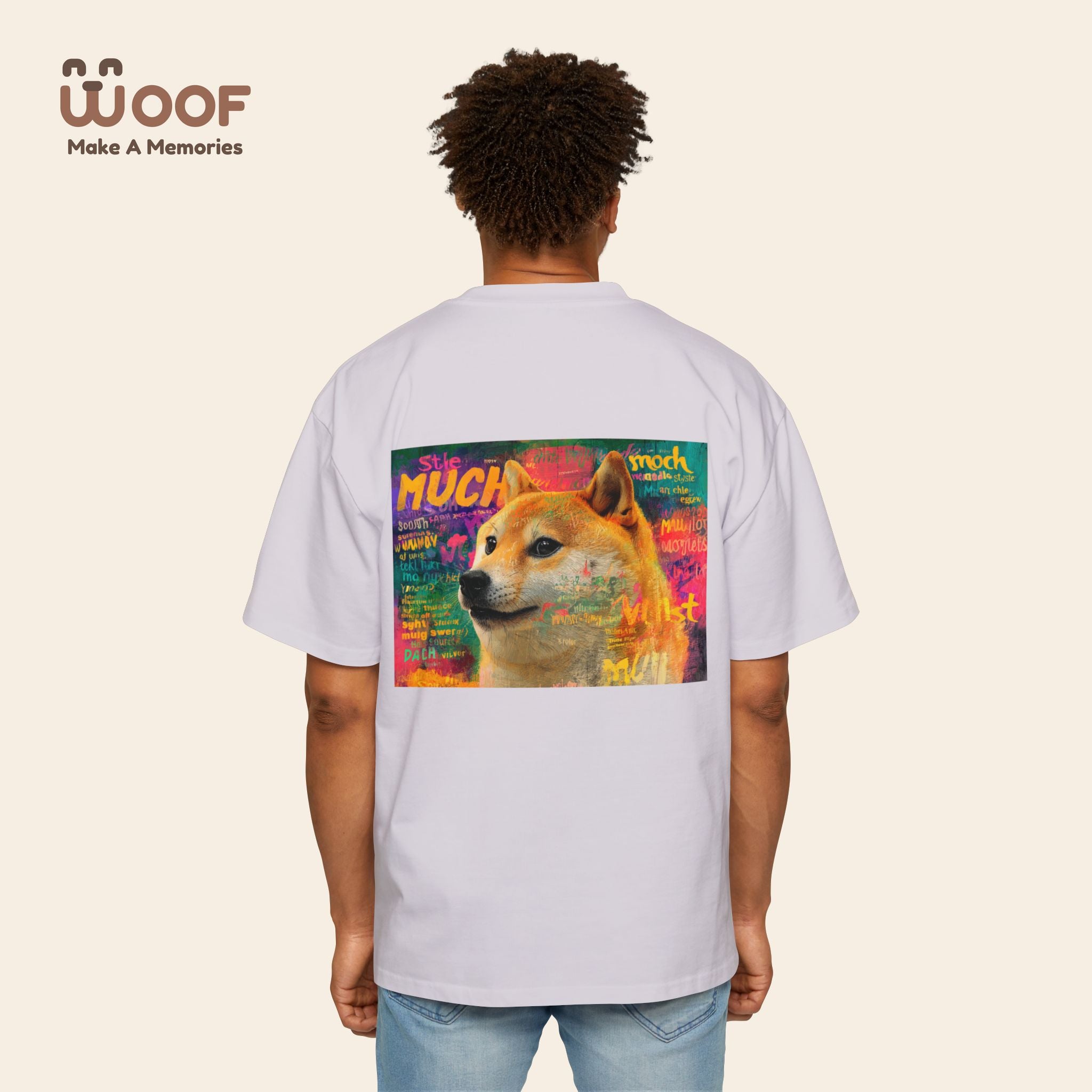 Men's Heavy Oversized Dog Graphic Tee, Cool Casual Wear, Pet Lover Gift, Dog Meme Lover Shirt, Oversized Fashion Tee, Gift for Dog Owners