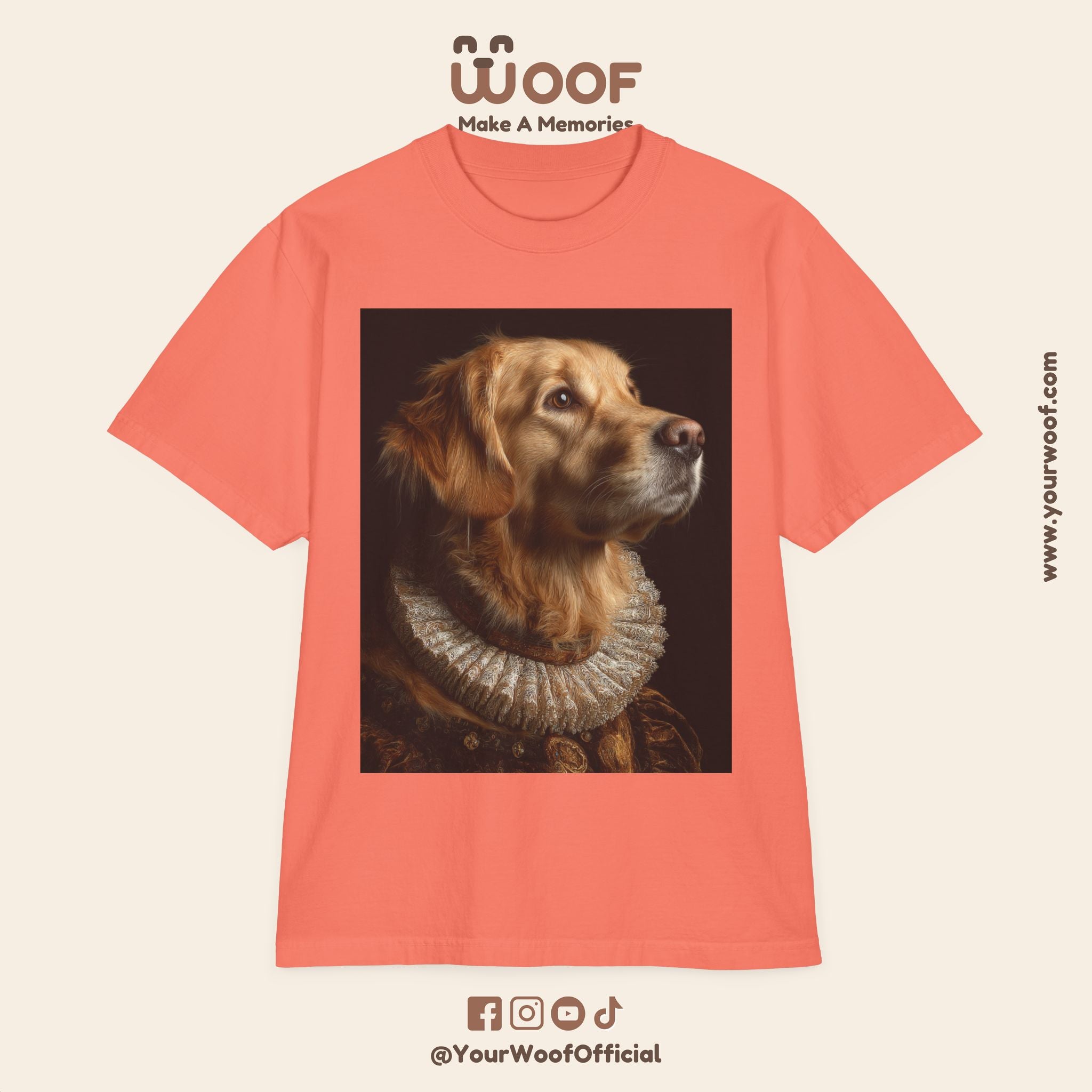 Golden Retriever Art T-Shirt - Pet Lover Gift, Dog Mom Tee, Animal Lover Apparel, Unique Dog Shirt, Unisex Casual Top