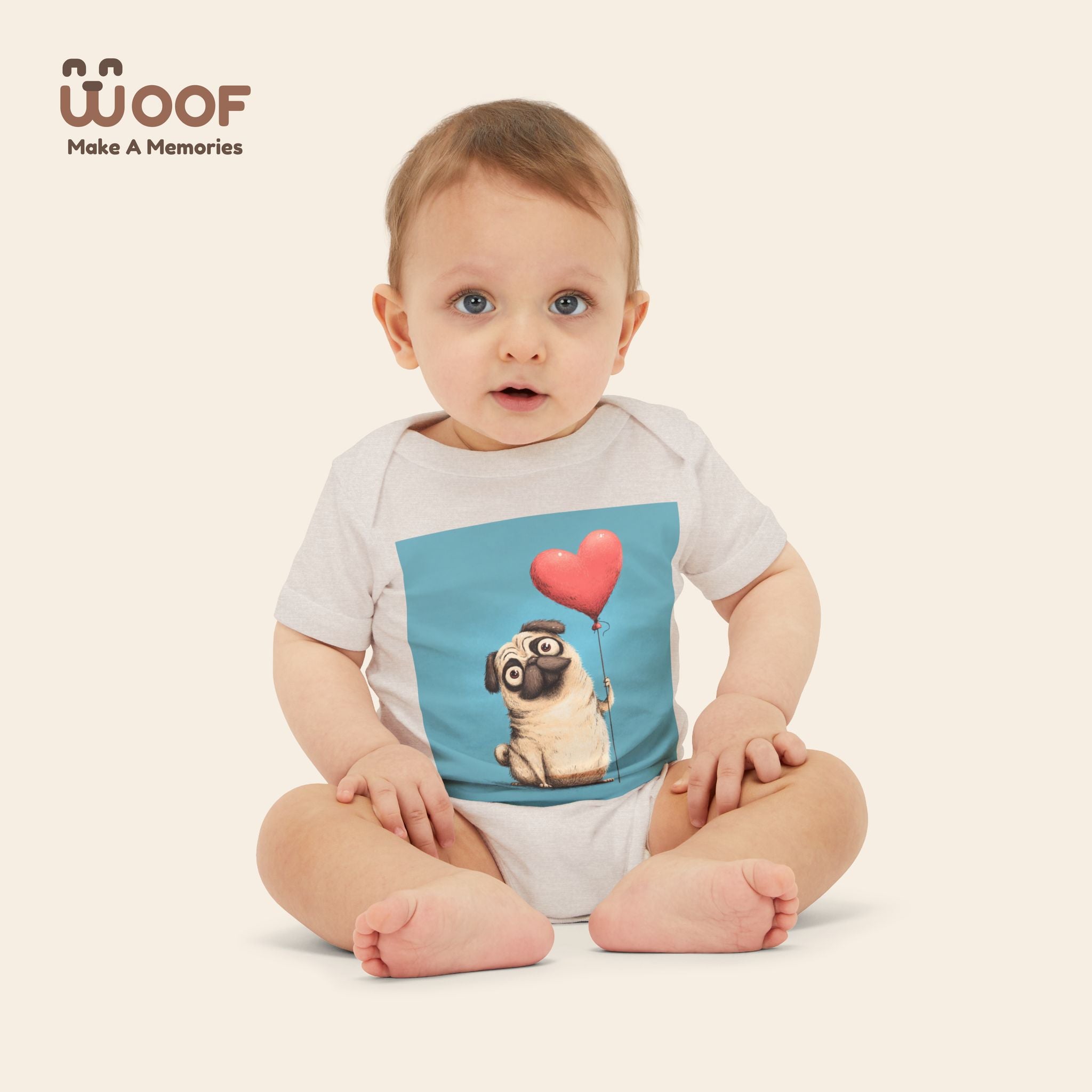 Adorable Pug Love Infant One Piece, Baby Bodysuit, Cute Baby Gifts, Dog Lover Outfit, Newborn Clothes, Valentine's Day Gift