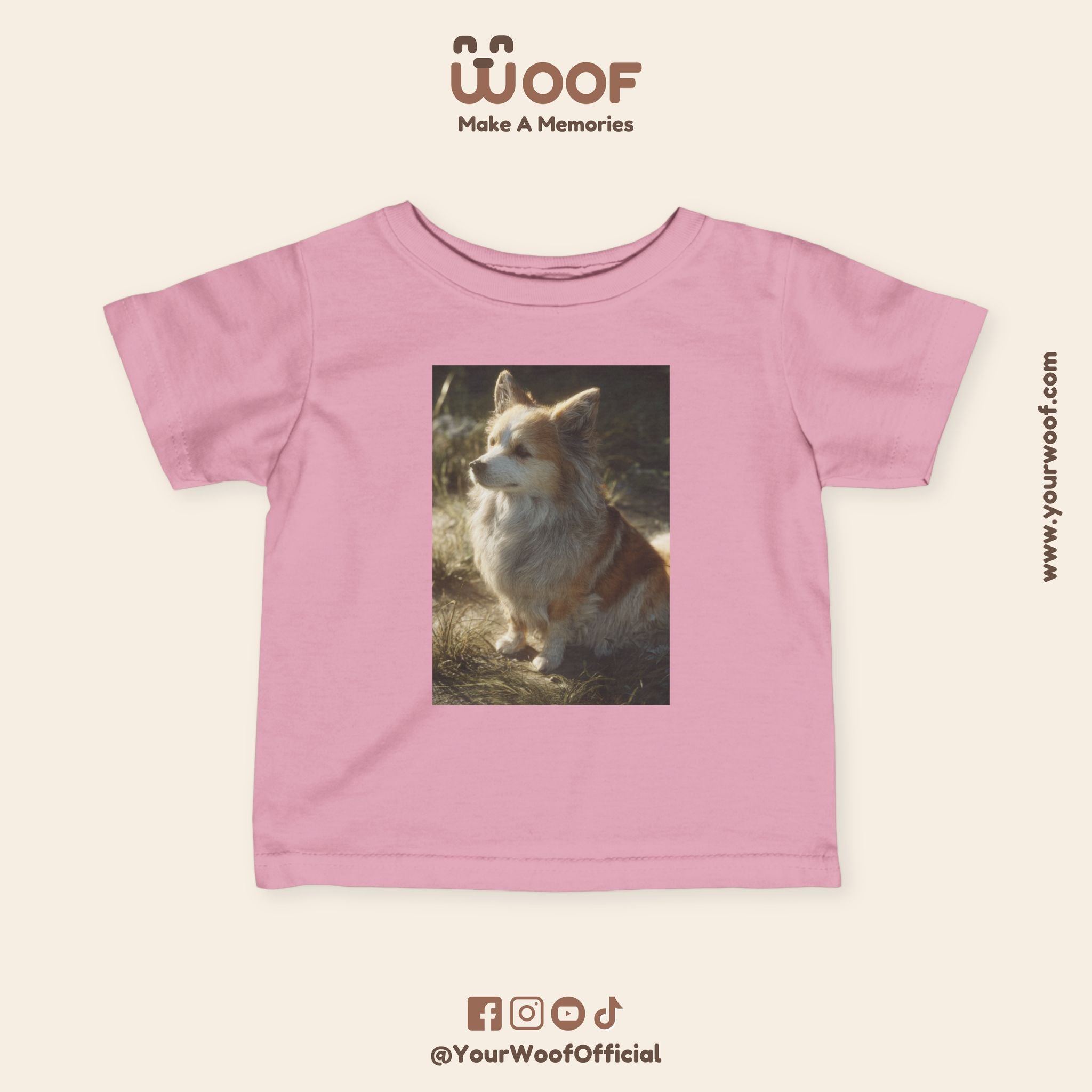 Cute Corgi Baby T-Shirt, Toddler Tee, Infant Jersey Shirt, Dog Lover Gift, Kids Apparel, Pet-Themed Clothing