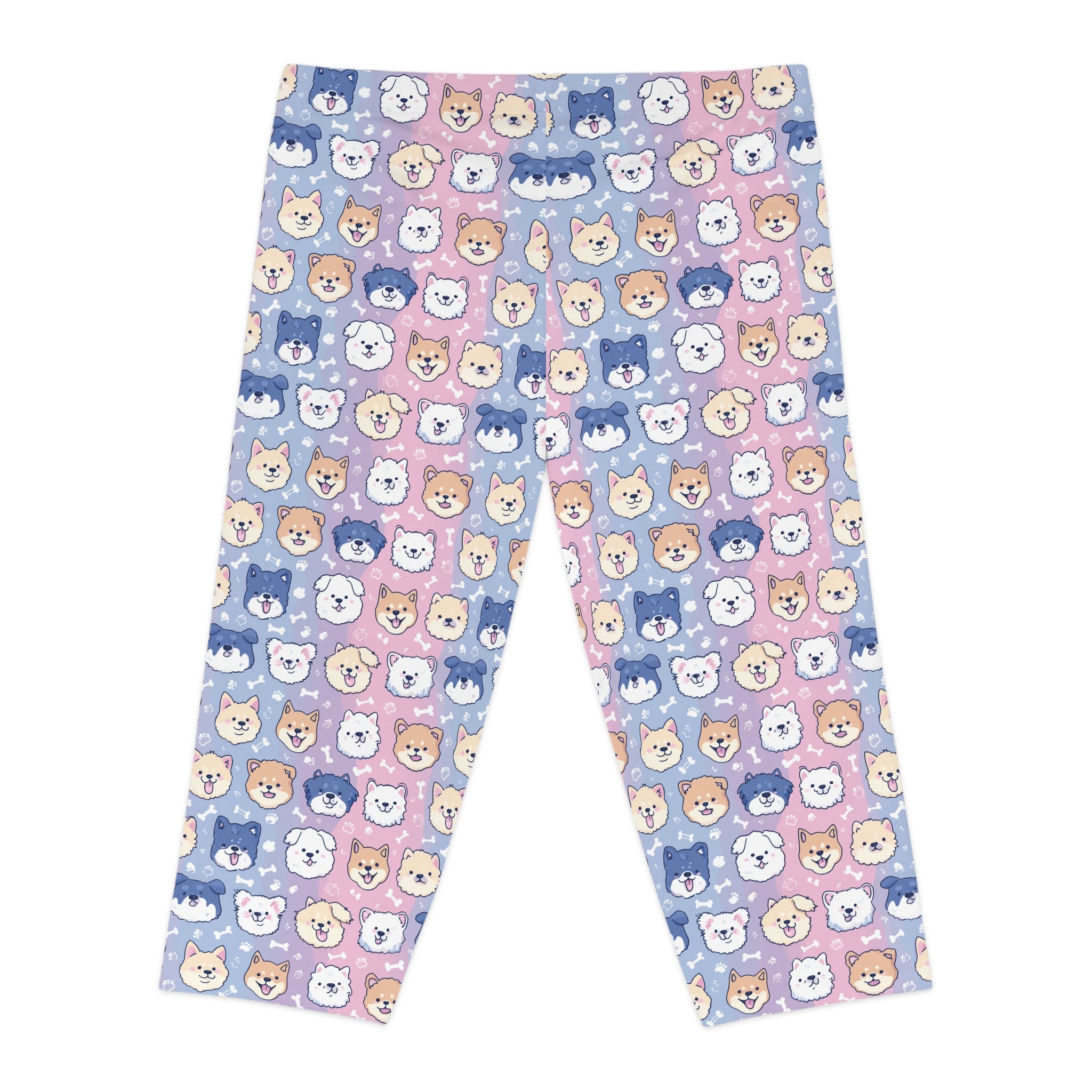 Cute Animal Print Capri Leggings for Women | Fun Workout Wear, Casual Fashion, Gift for Pet Lovers, Cozy loungewear, Summer Style