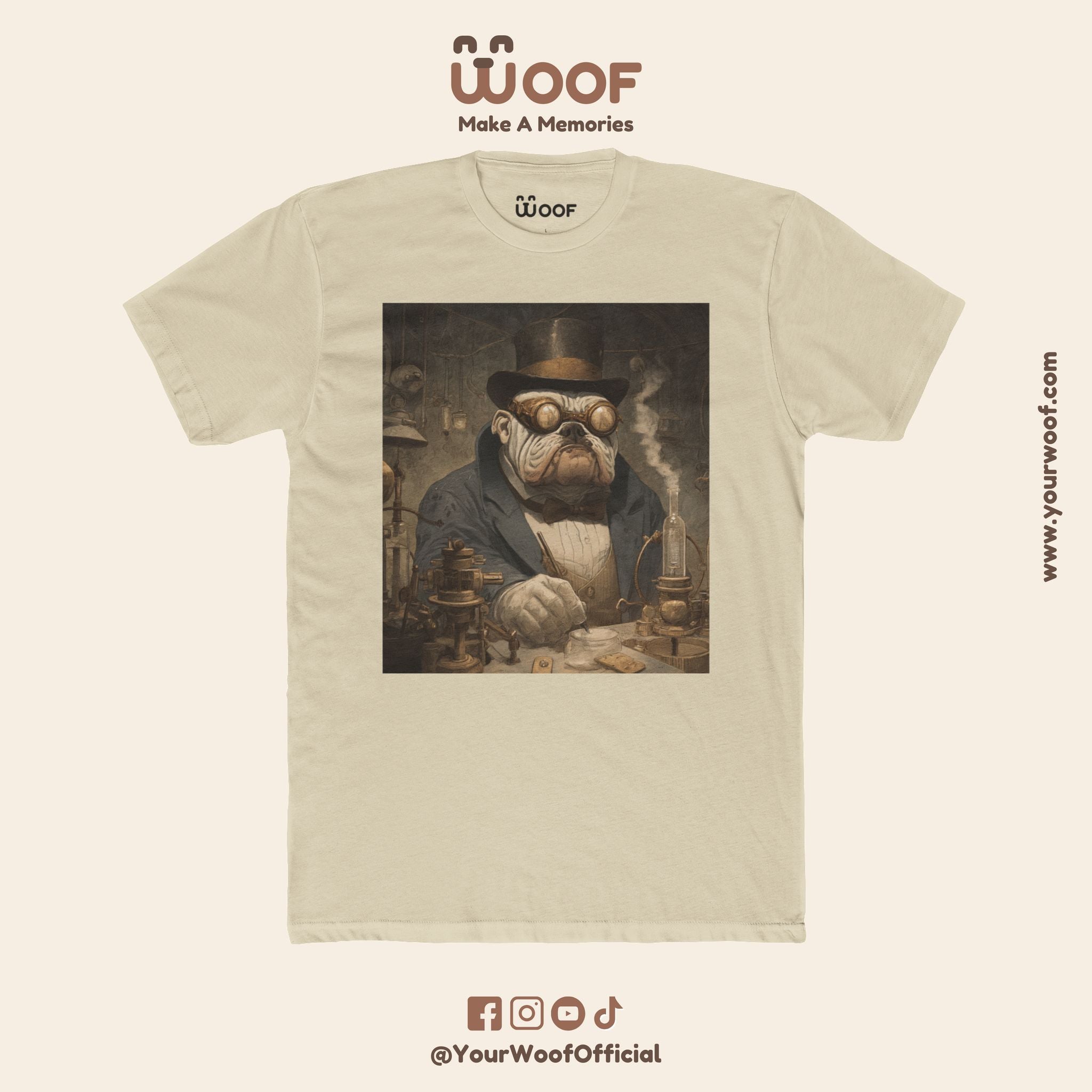 Steampunk Animal Tee, Unisex Shirt, Graphic Tee, Dog Lover Gift, Cool Casual Wear, Unique Art Apparel
