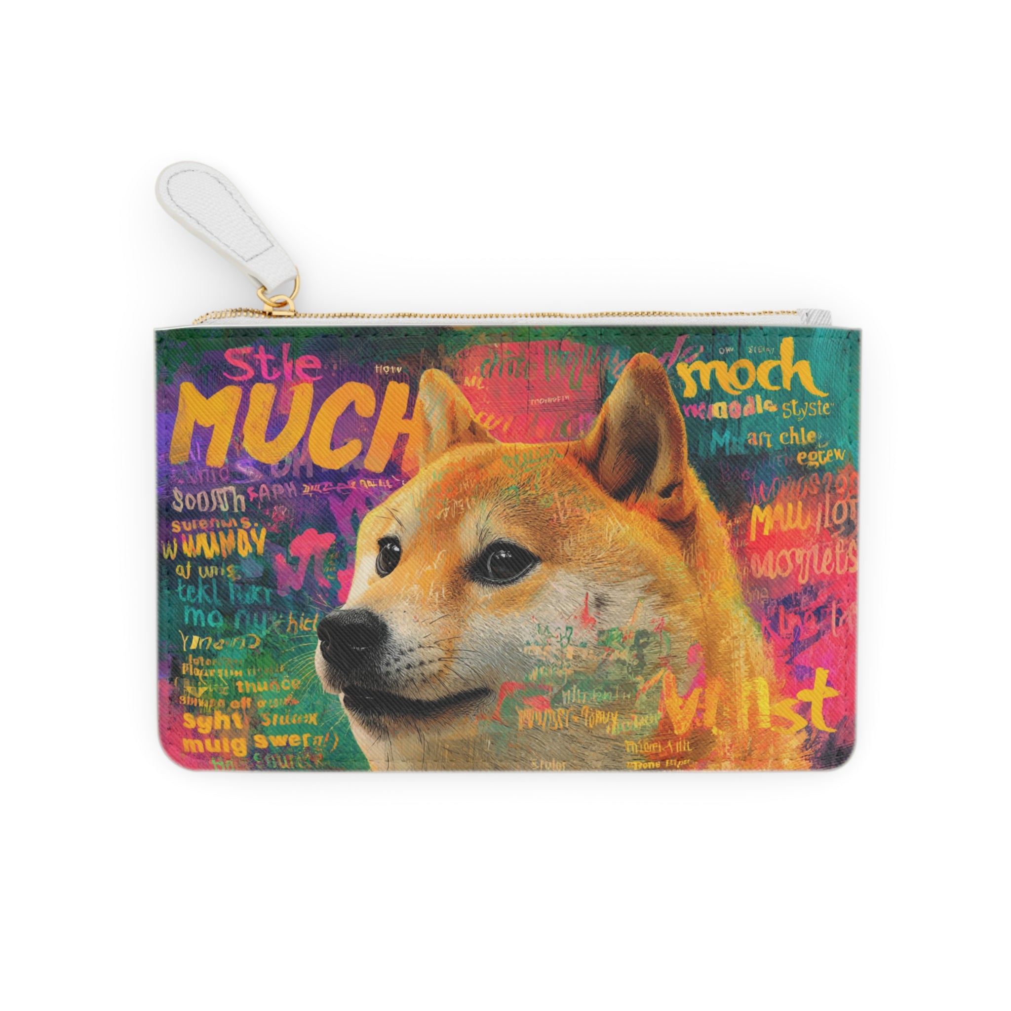 Colorful Doge Mini Clutch Bag, Cute Dog Purse, Trendy Accessory, Fun Gift, Statement Bag, Great for Dog Lovers
