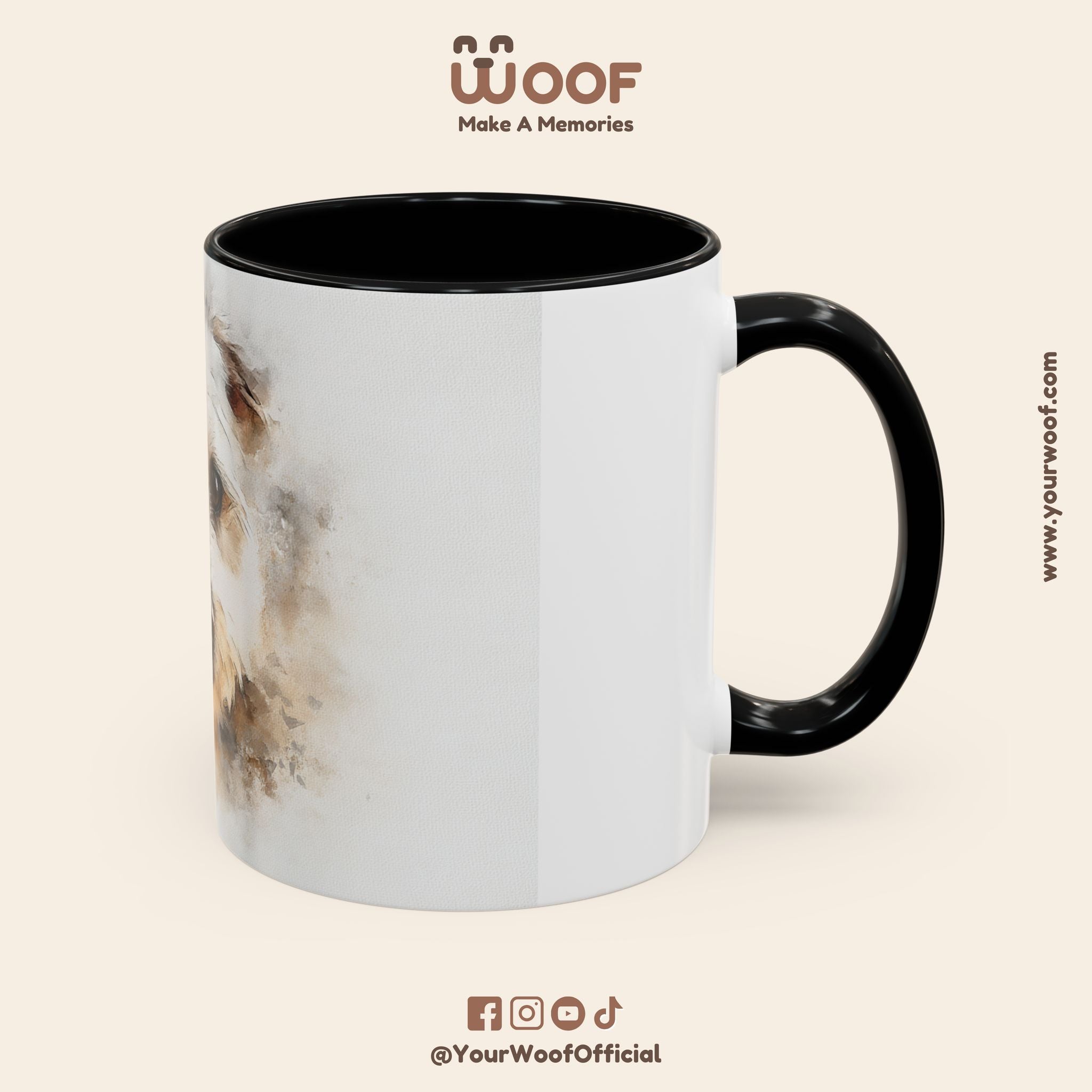 Dog Lover's Accent Coffee Mug | Perfect Gift for Pet Owners, Dog-Themed Home Decor, Birthday, Christmas, Adoption Celebration