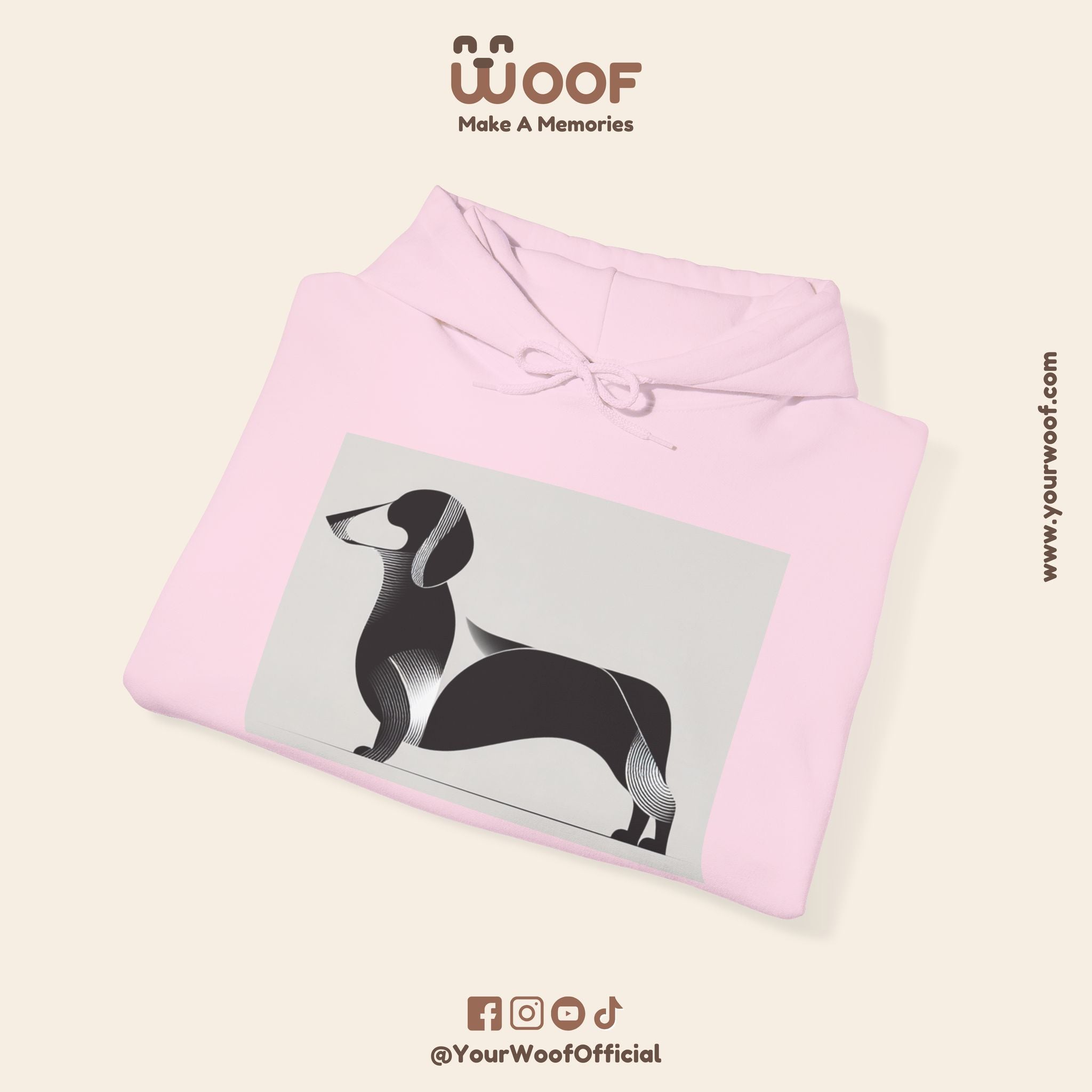 Dachshund Love Unisex Hoodie - Cozy Dog Lover Sweatshirt