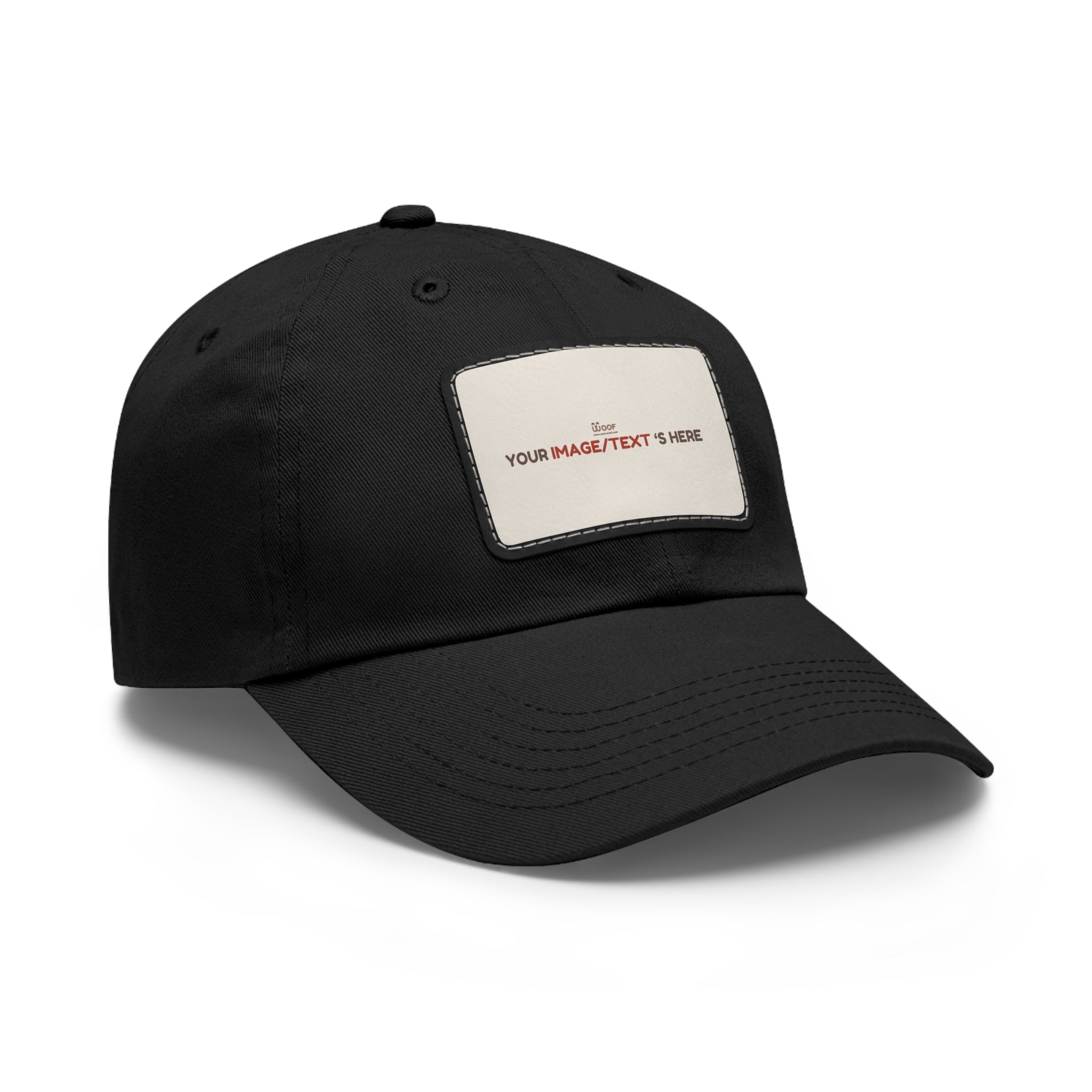 Custom Leather Patch Dad Hat, Personalized Cap, Gift for Dad, Casual Style, Outdoor Accessory, Unique Father's Day Gift