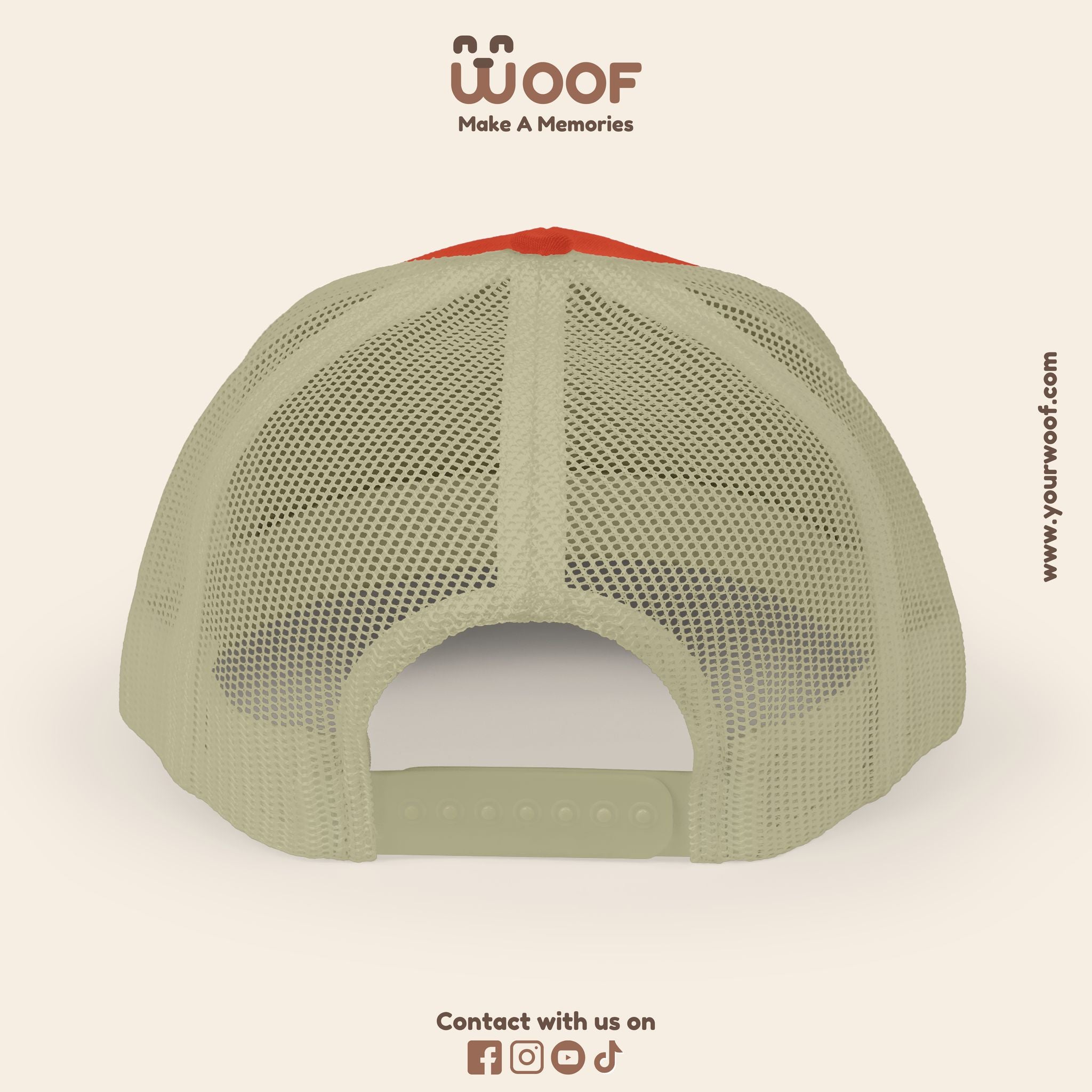 Woof Snapback Trucker Cap - Pet Lovers Gift, Dog Mom Hat, Casual Outdoor Accessory, Fun Pet Apparel, Unique Dog Dad Gift